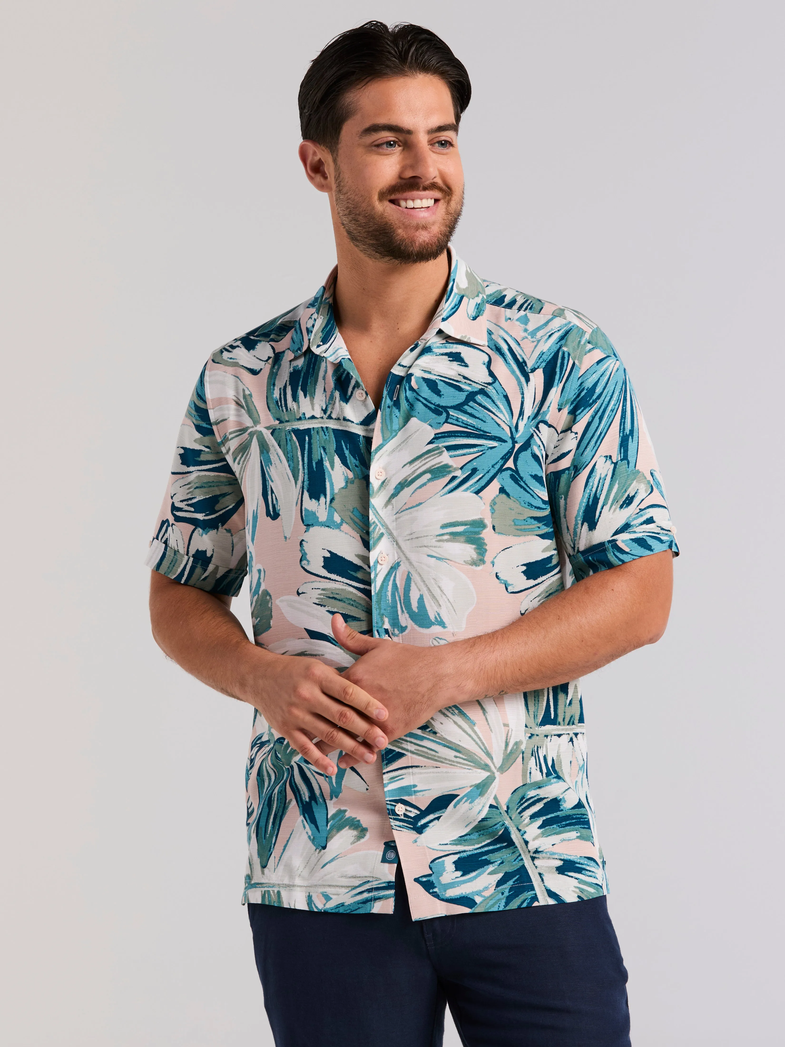Oversized Leaf Print Shirt sold by Perry Ellis product image thumbnail 4