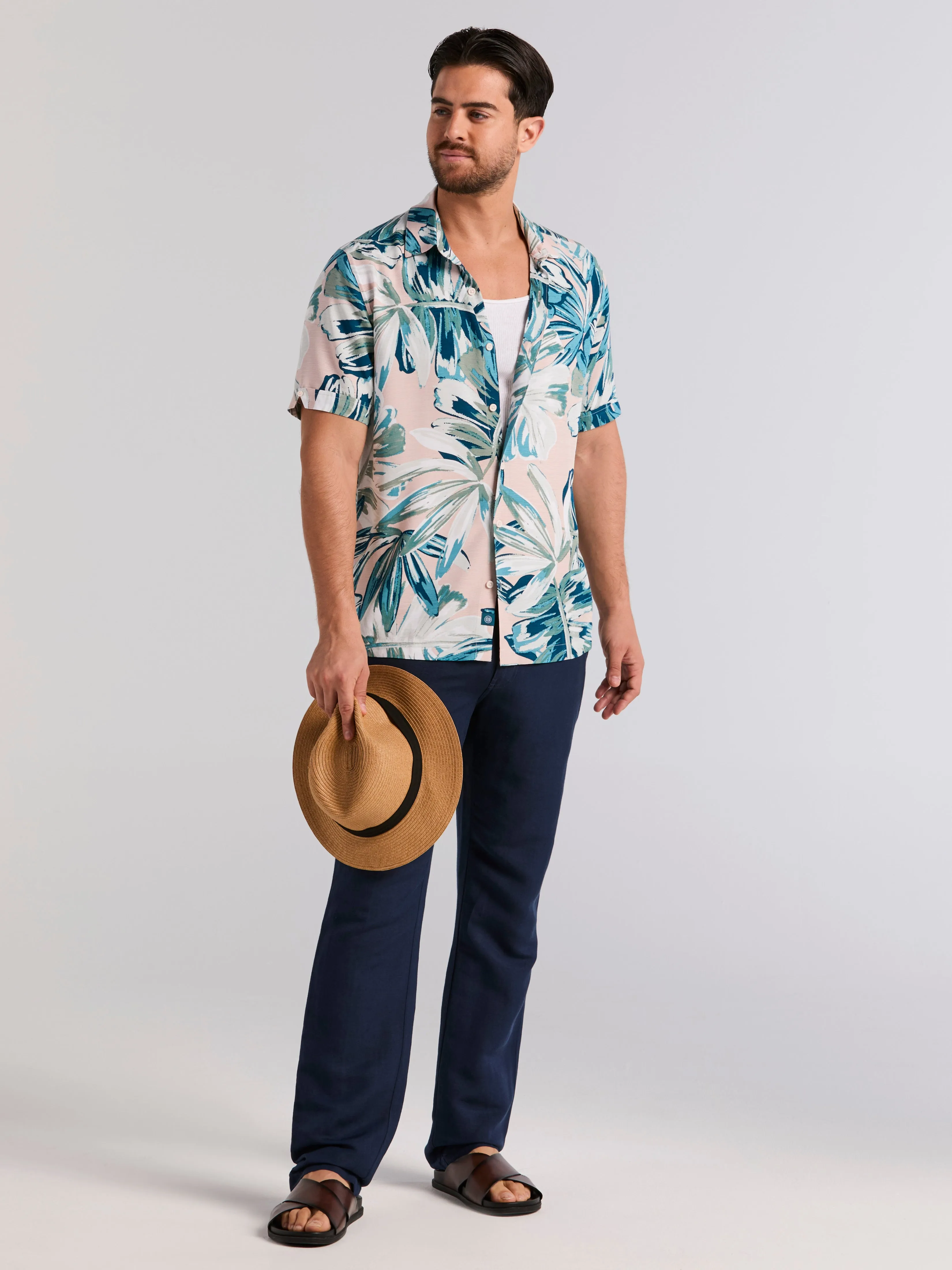 Oversized Leaf Print Shirt sold by Perry Ellis product image thumbnail 3