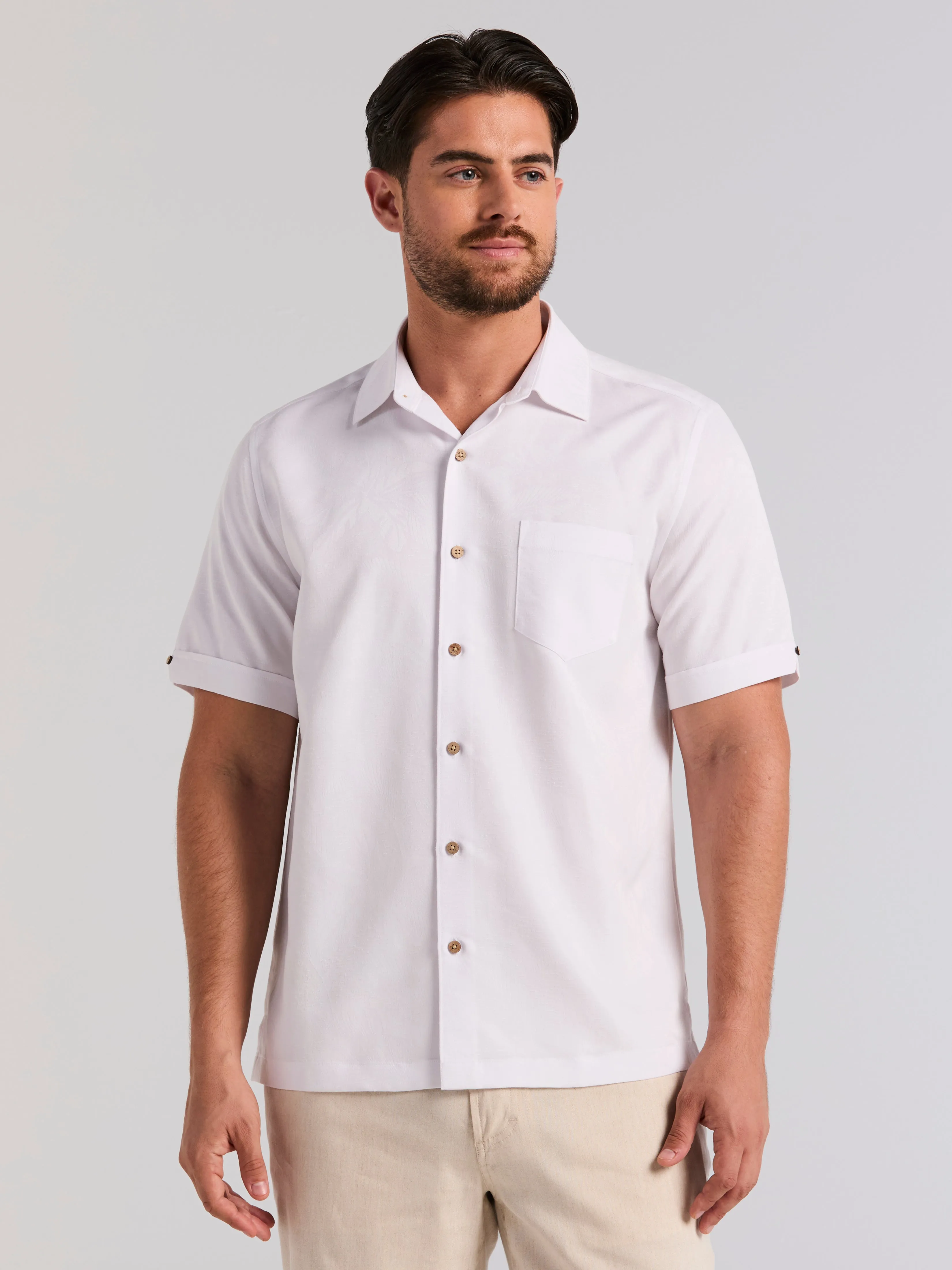 Palm Print Shirt sold by Perry Ellis product image thumbnail 3