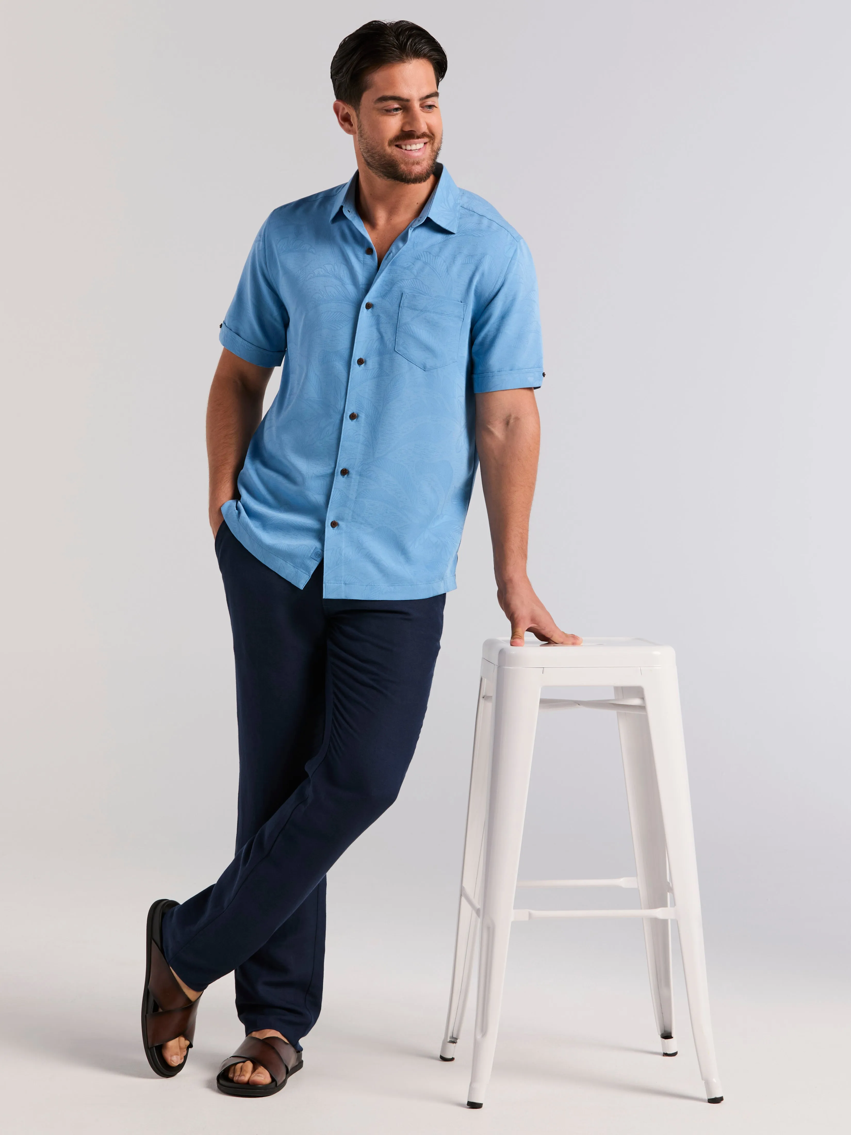 Palm Print Shirt sold by Perry Ellis product image thumbnail 5