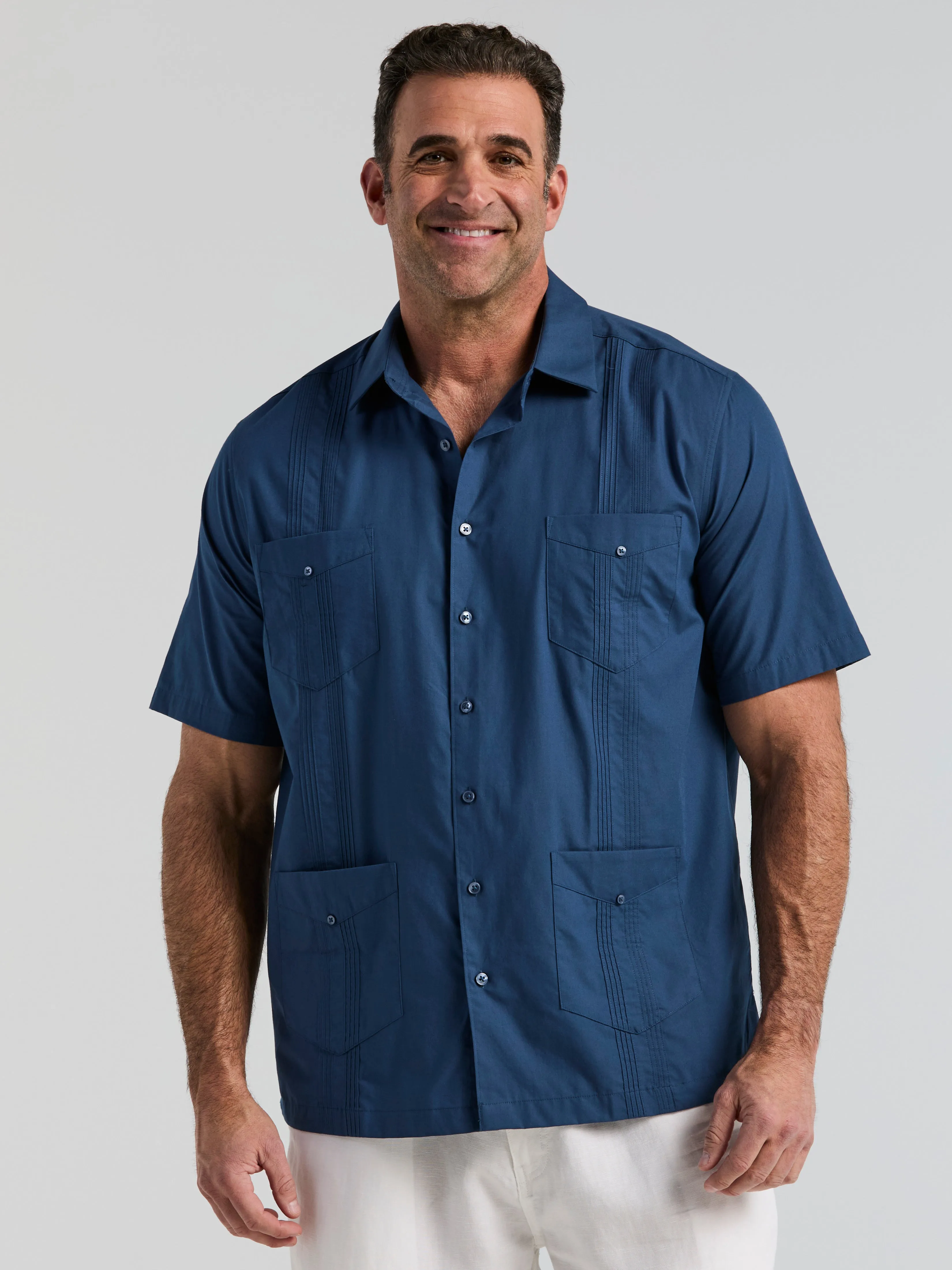 Four Pocket Guayabera Shirt sold by Perry Ellis product image thumbnail 4