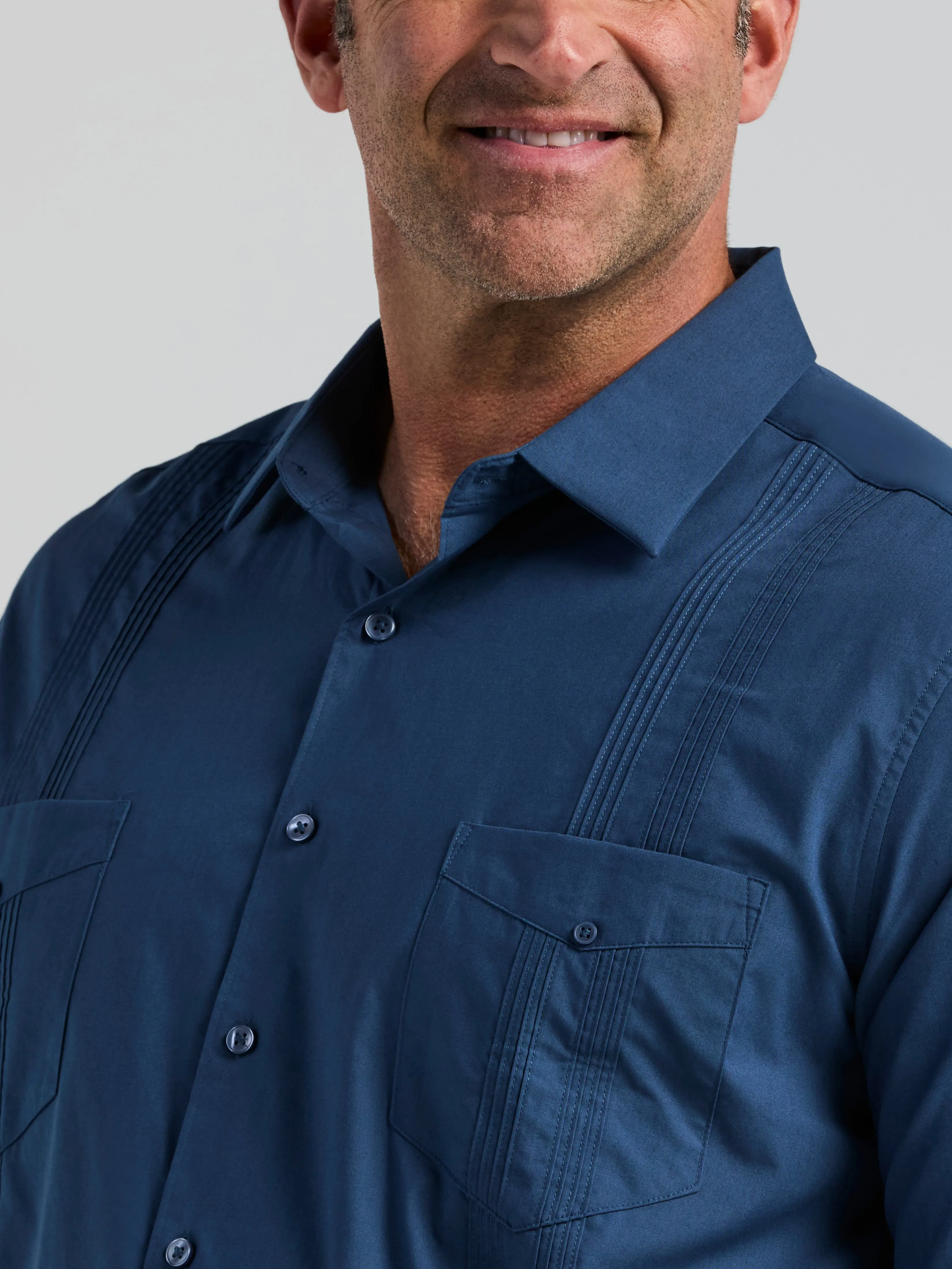 Four Pocket Guayabera Shirt sold by Perry Ellis product image thumbnail 5