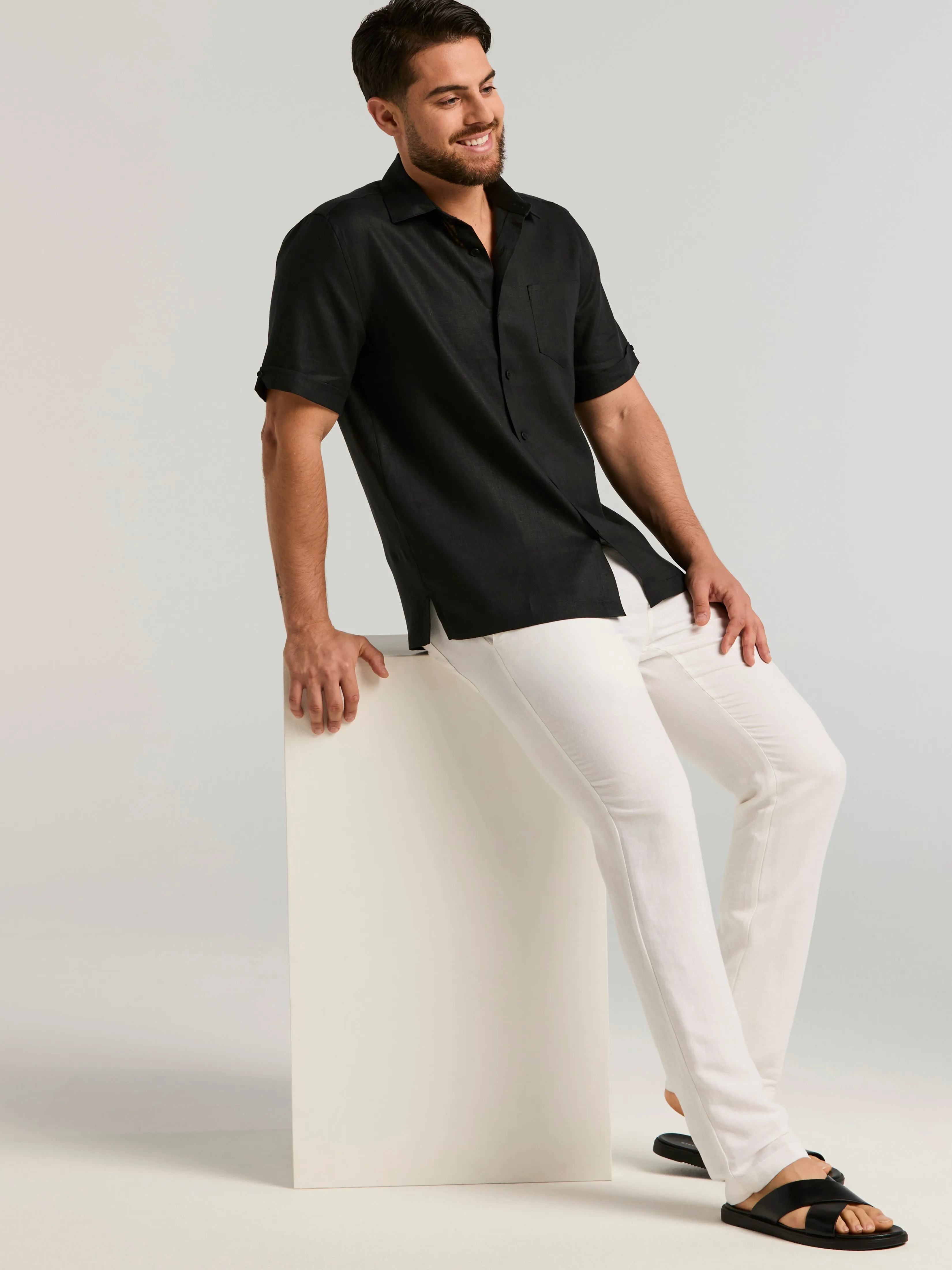 Linen 1 Pocket Shirt sold by Perry Ellis product image thumbnail 2