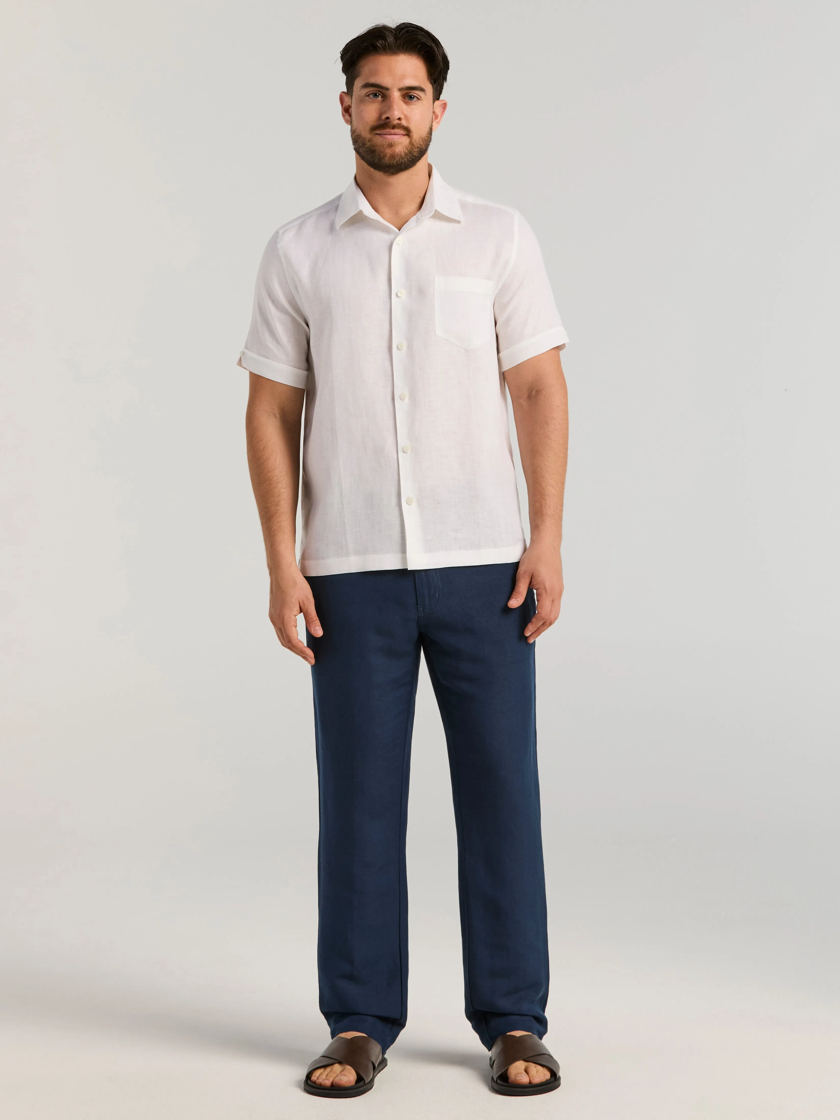 Linen 1 Pocket Shirt sold by Perry Ellis product image thumbnail 3