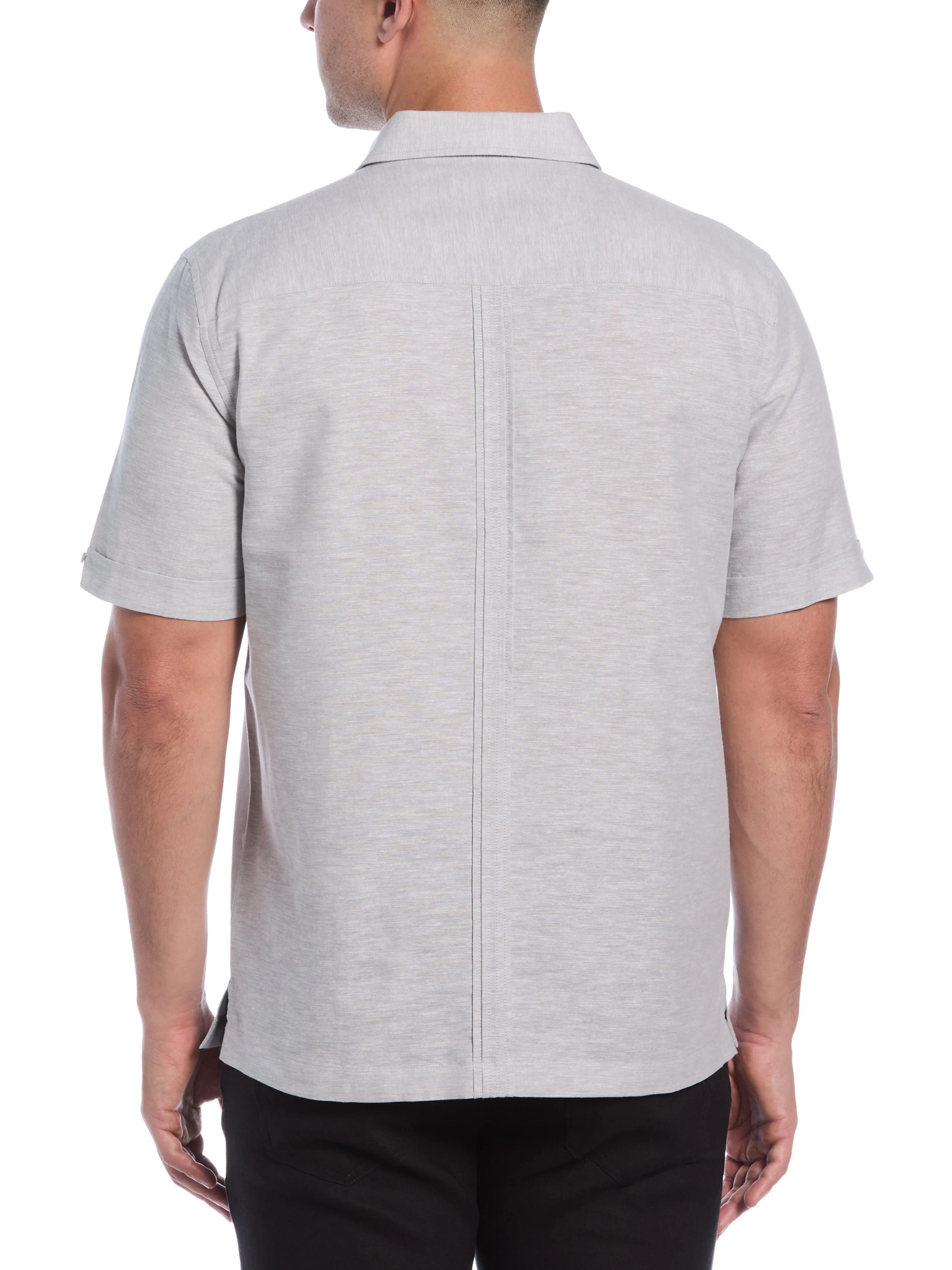 Linen Blend 4-Pocket Guayabera Shirt sold by Perry Ellis