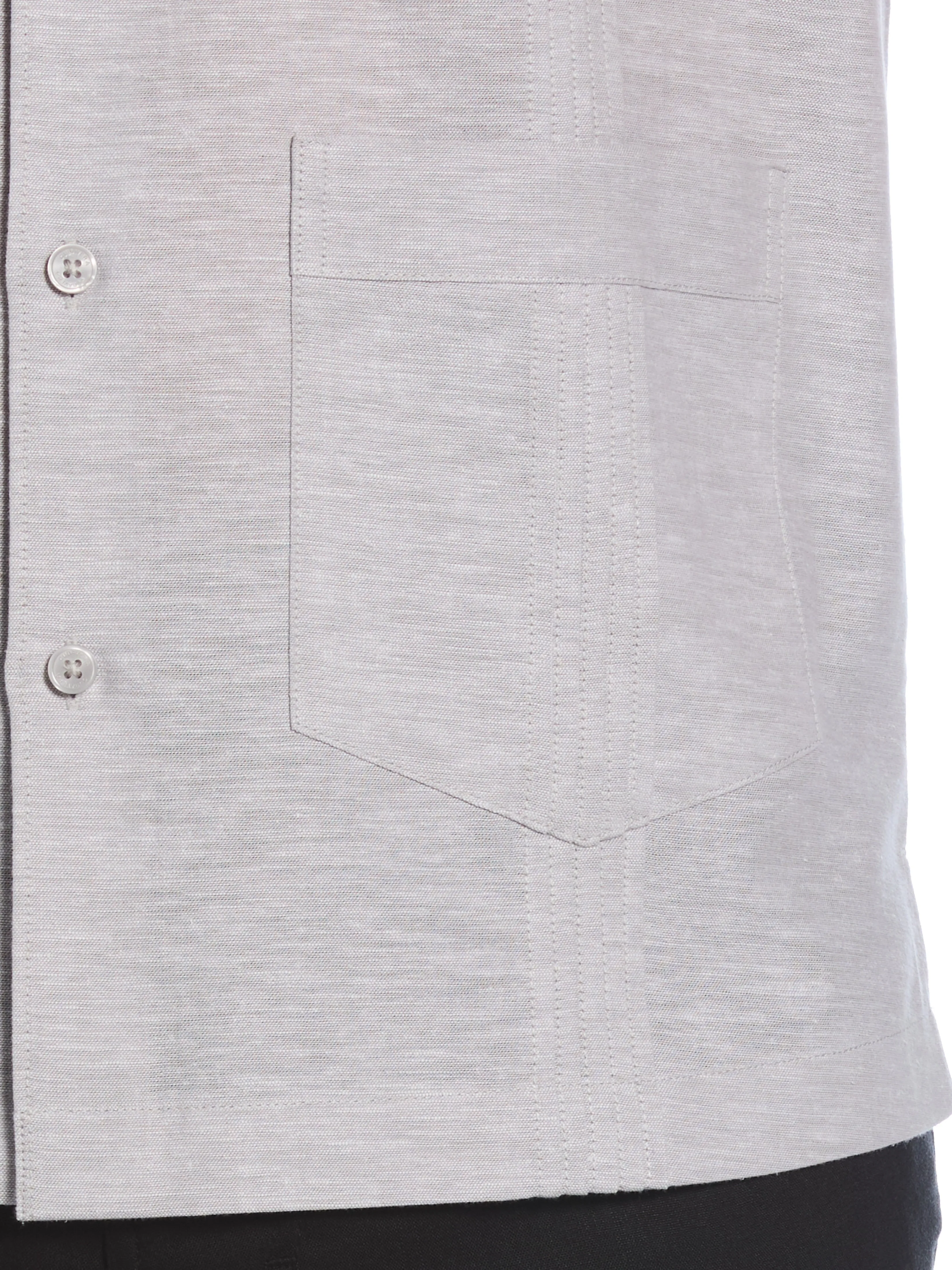 Linen Blend 4-Pocket Guayabera Shirt sold by Perry Ellis product image thumbnail 2