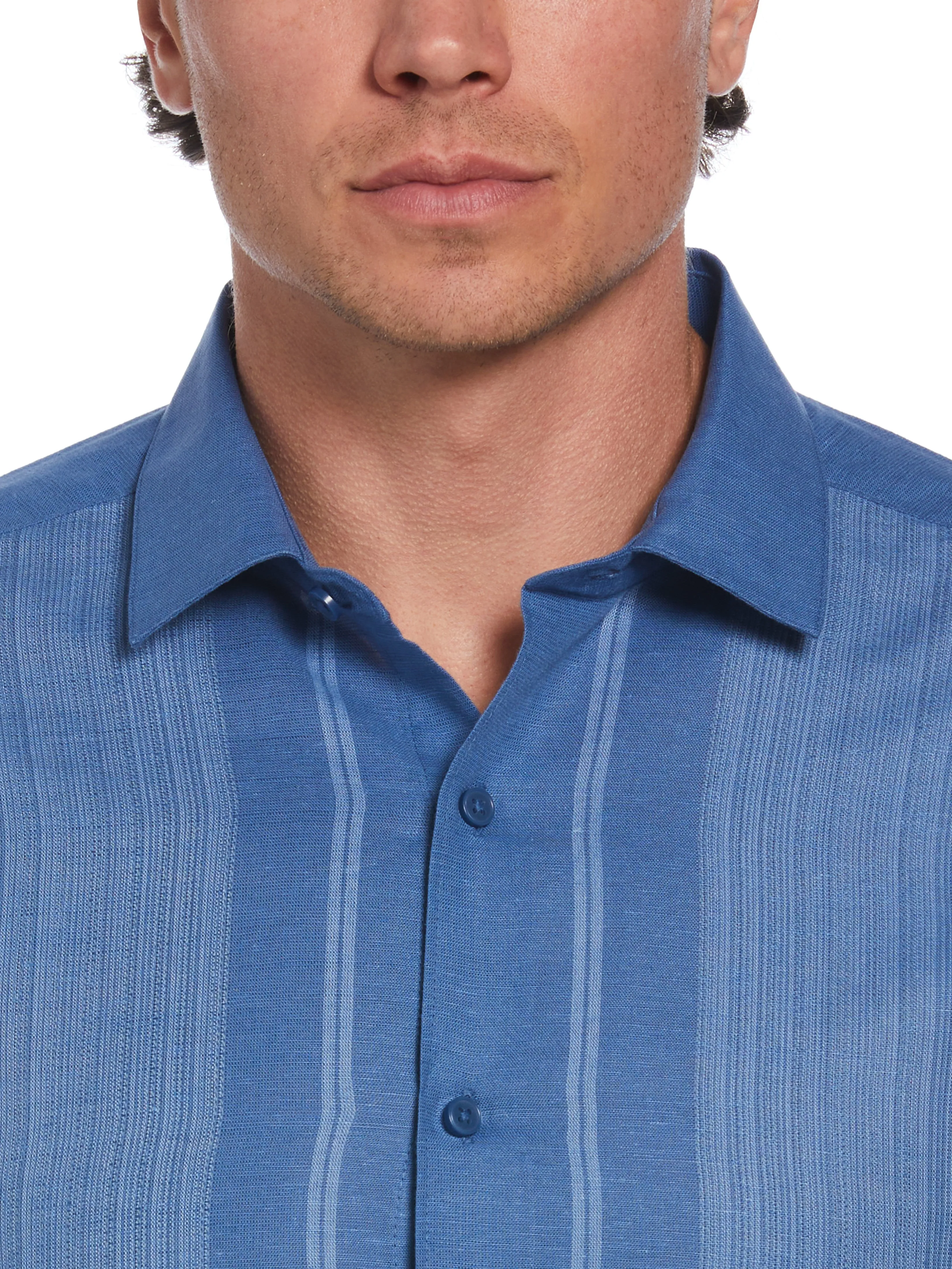 Linen Blend Gradient Panel Shirt sold by Perry Ellis product image thumbnail 3