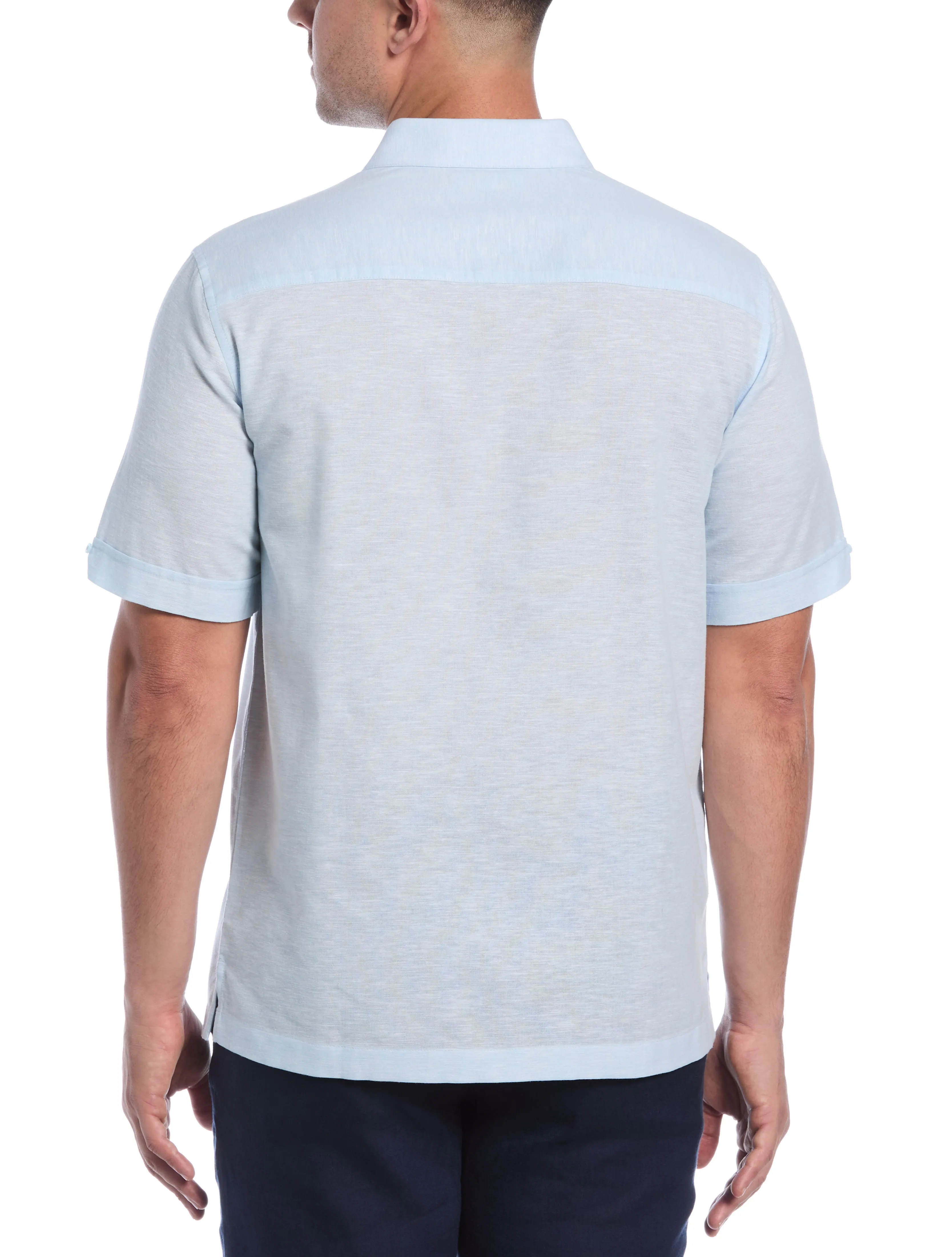 Linen Blend Tuck Panel Shirt sold by Perry Ellis product image thumbnail 5