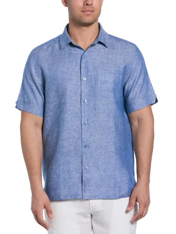 Linen Short Sleeve Shirt made by Cubavera