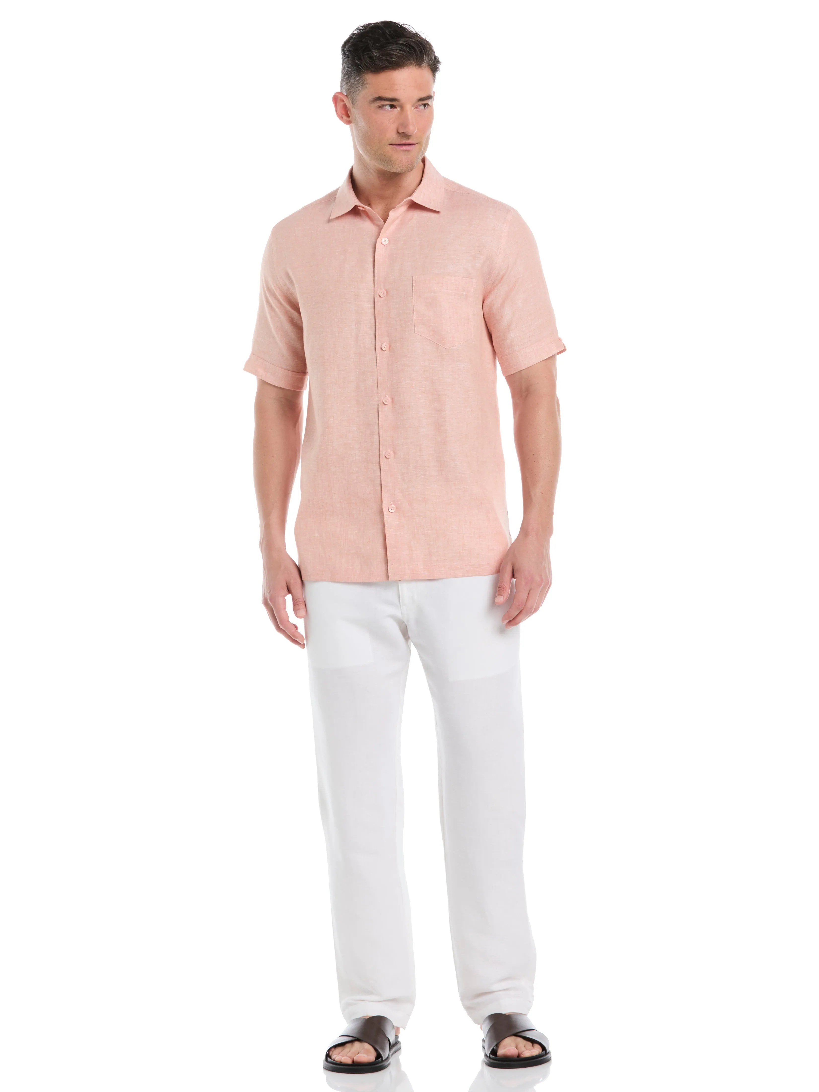 Linen Short Sleeve Shirt sold by Perry Ellis product image thumbnail 5