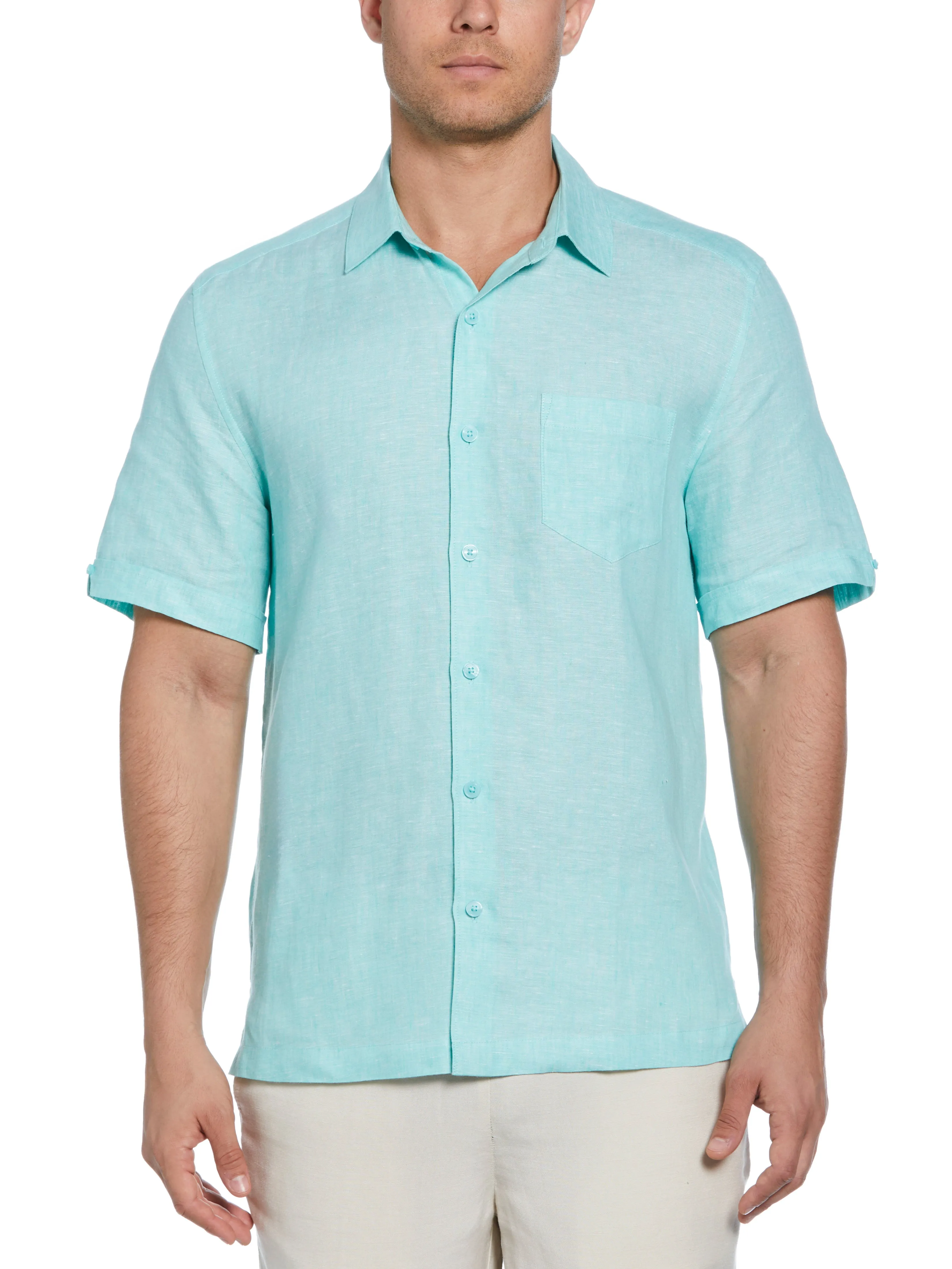 Linen Short Sleeve Shirt sold by Perry Ellis product image thumbnail 3