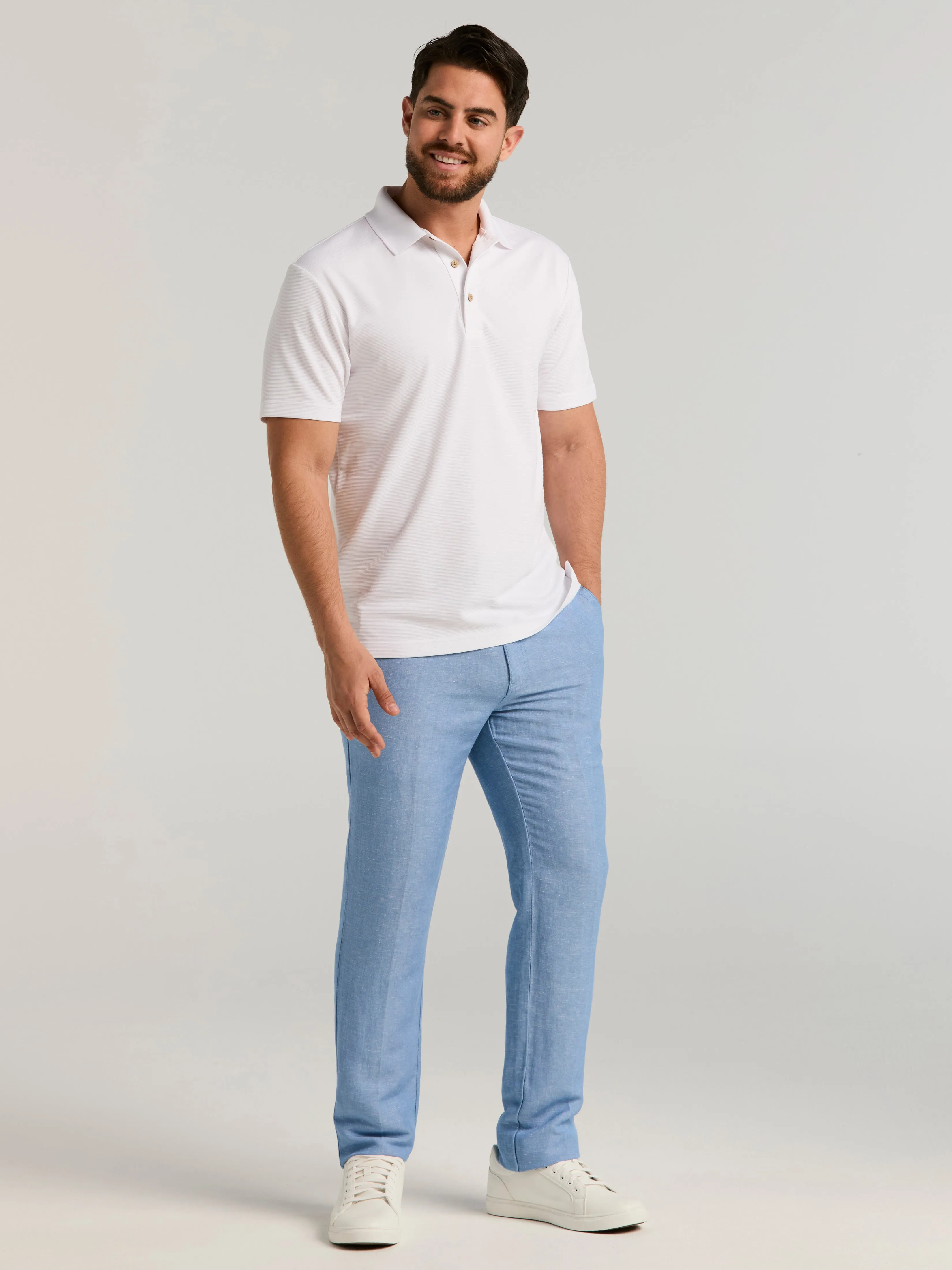 Wicking Ottoman Golf Polo Shirt sold by Perry Ellis product image thumbnail 2