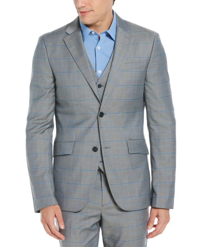 Slim Fit Stretch Tonal Plaid Suit Jacket sold by Perry Ellis