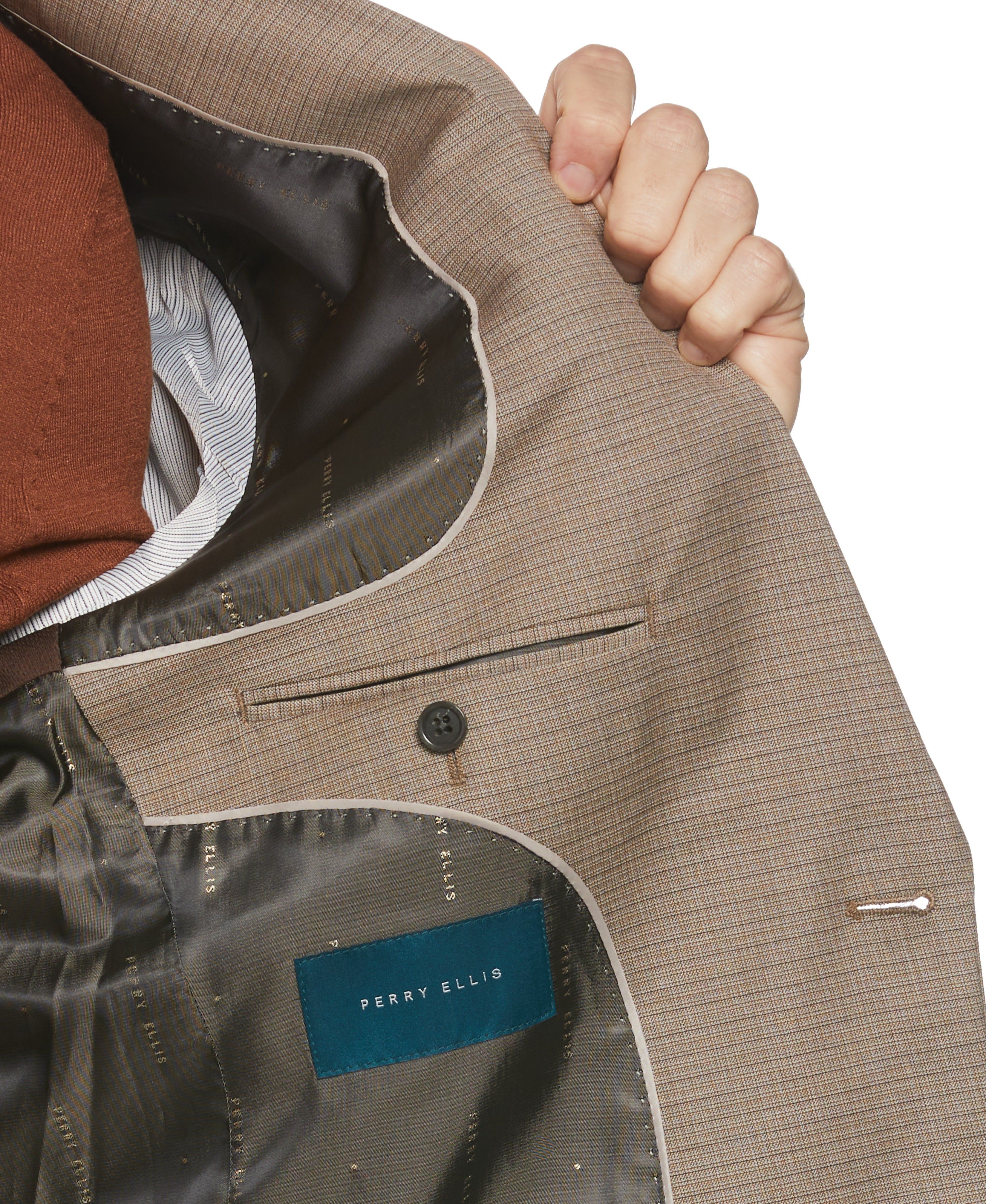 Slim Fit Elmwood Fine Grid Suit sold by Perry Ellis product image thumbnail 5