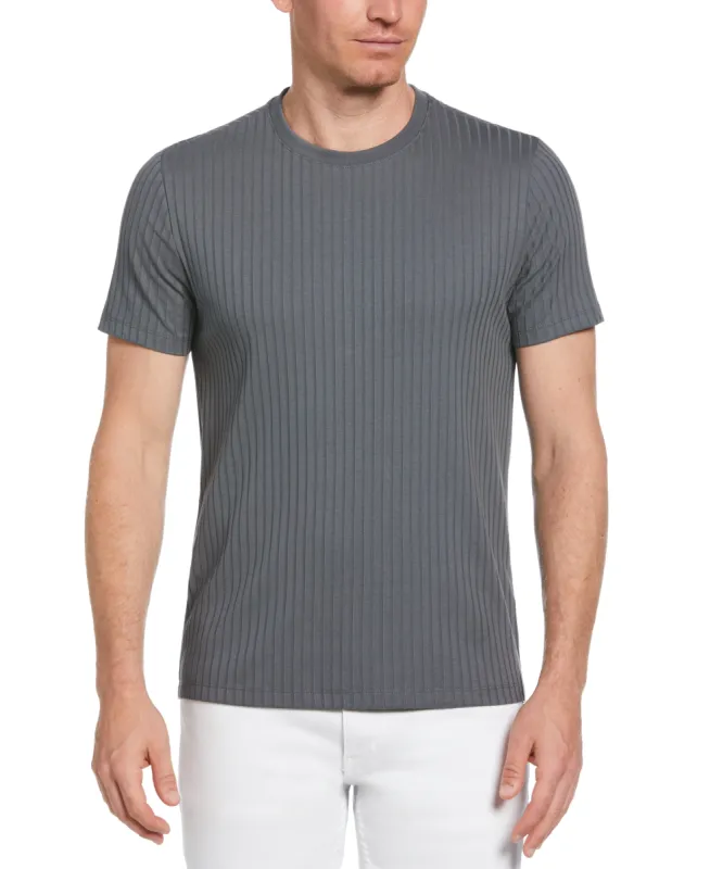 Ribbed Crew Neck Tee sold by Perry Ellis