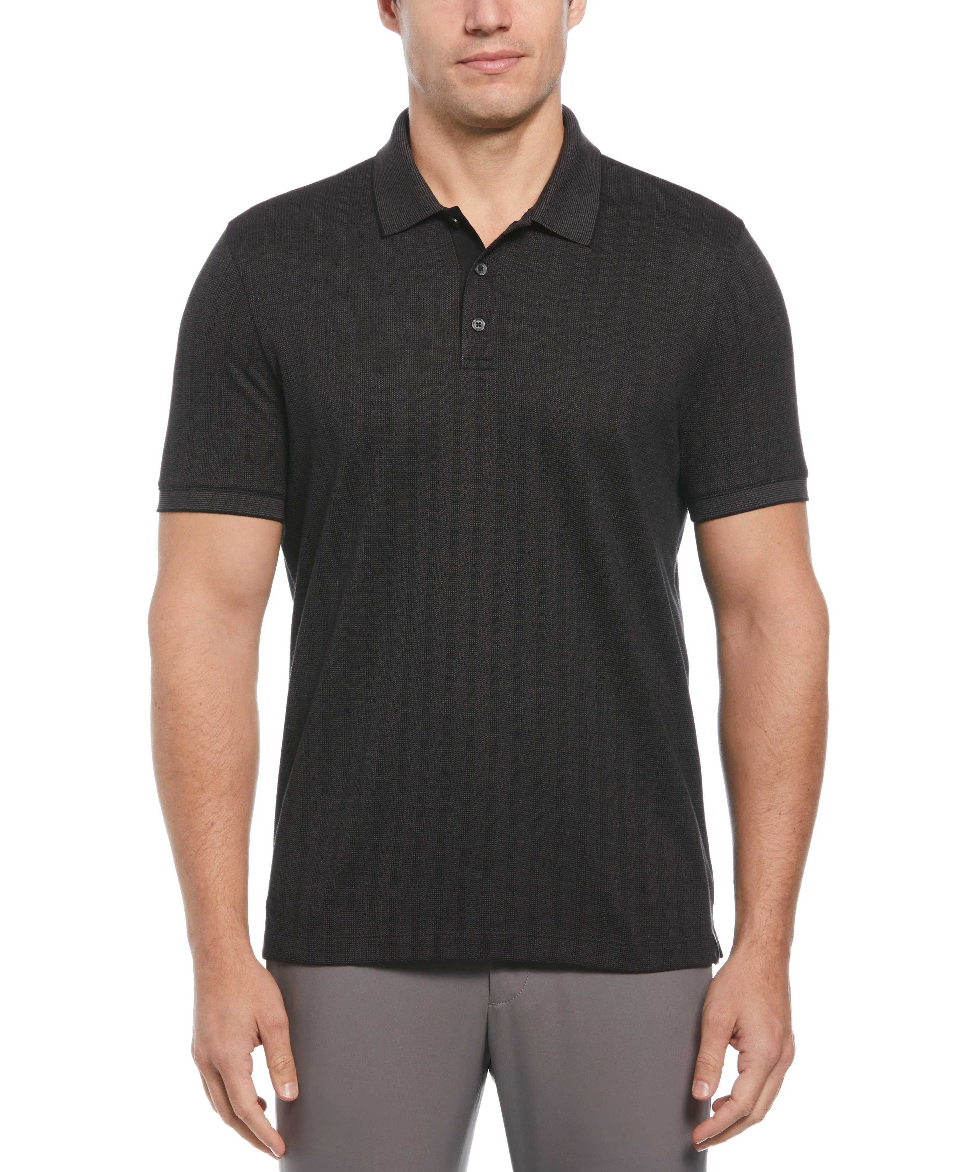 Textured Striped Polo sold by Perry Ellis