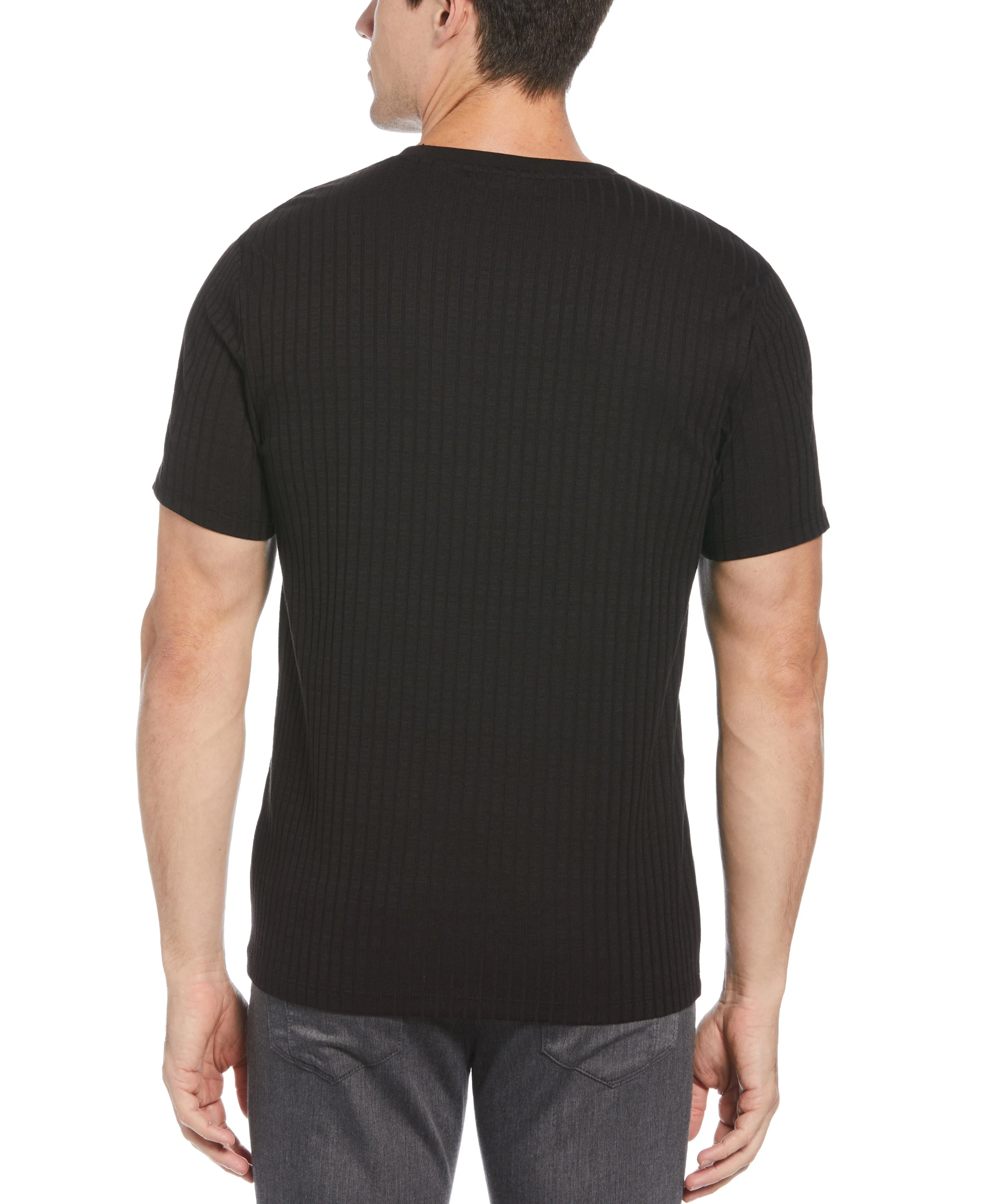 Ribbed Crew Neck Tee sold by Perry Ellis product image thumbnail 2