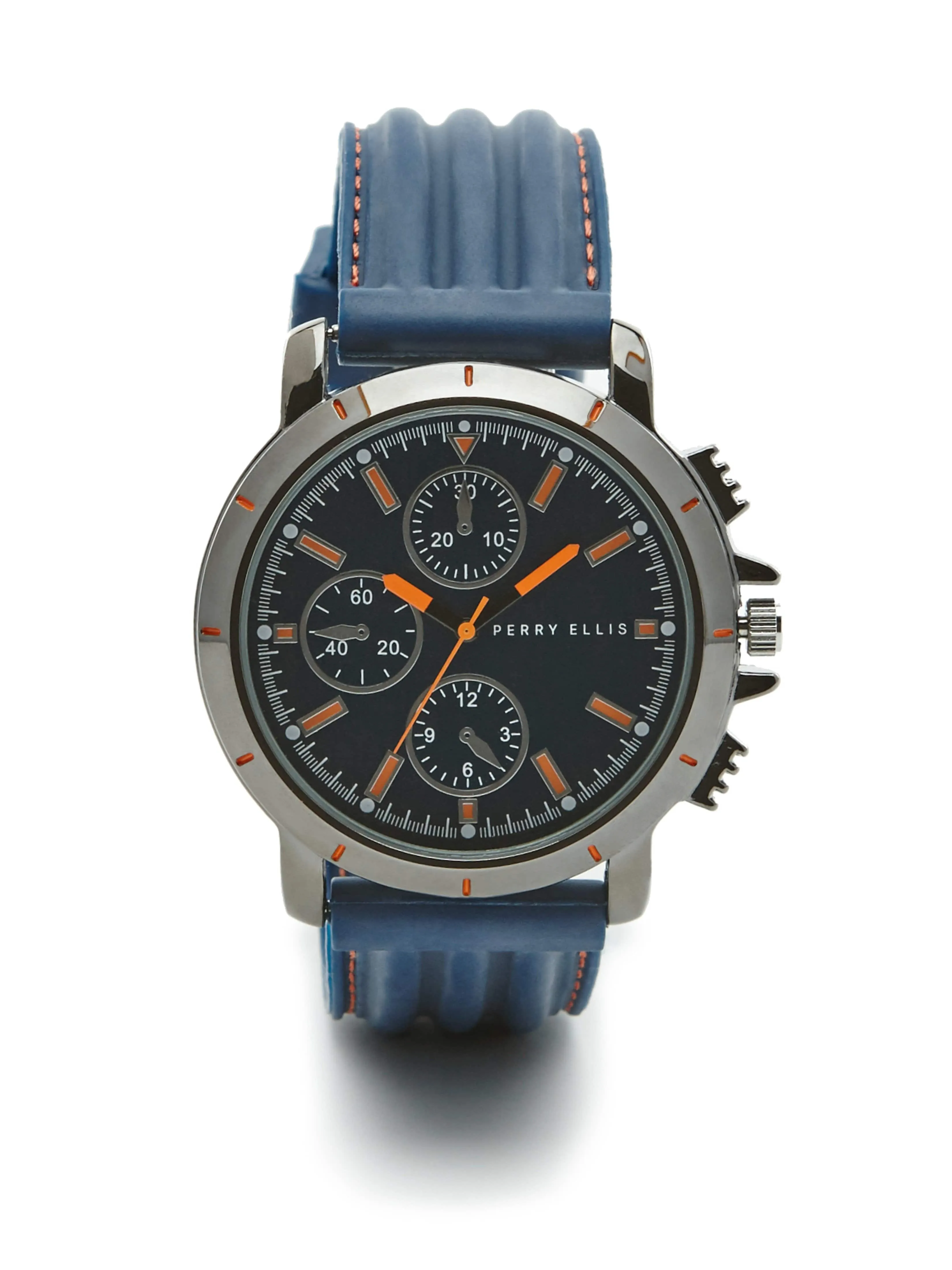 Black and Red Rubber Band Watch sold by Perry Ellis