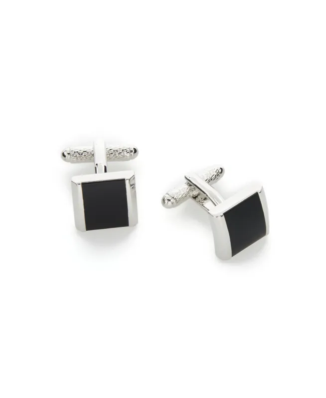 Square Black Cuff Links sold by Perry Ellis