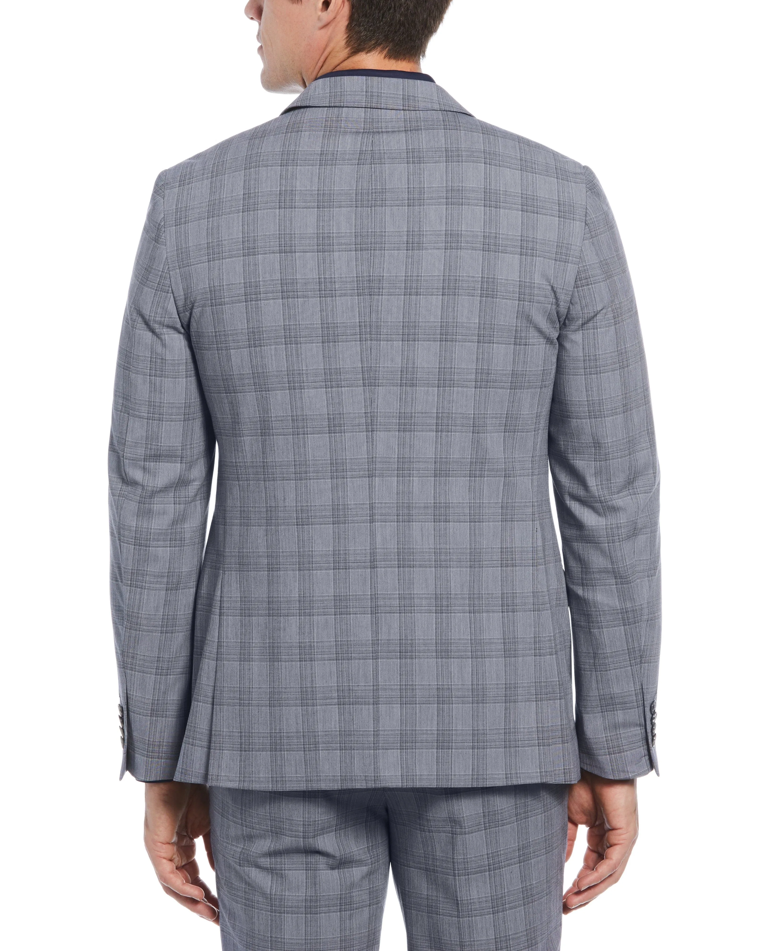 Slim Fit Navy Plaid Suit sold by Perry Ellis product image thumbnail 4