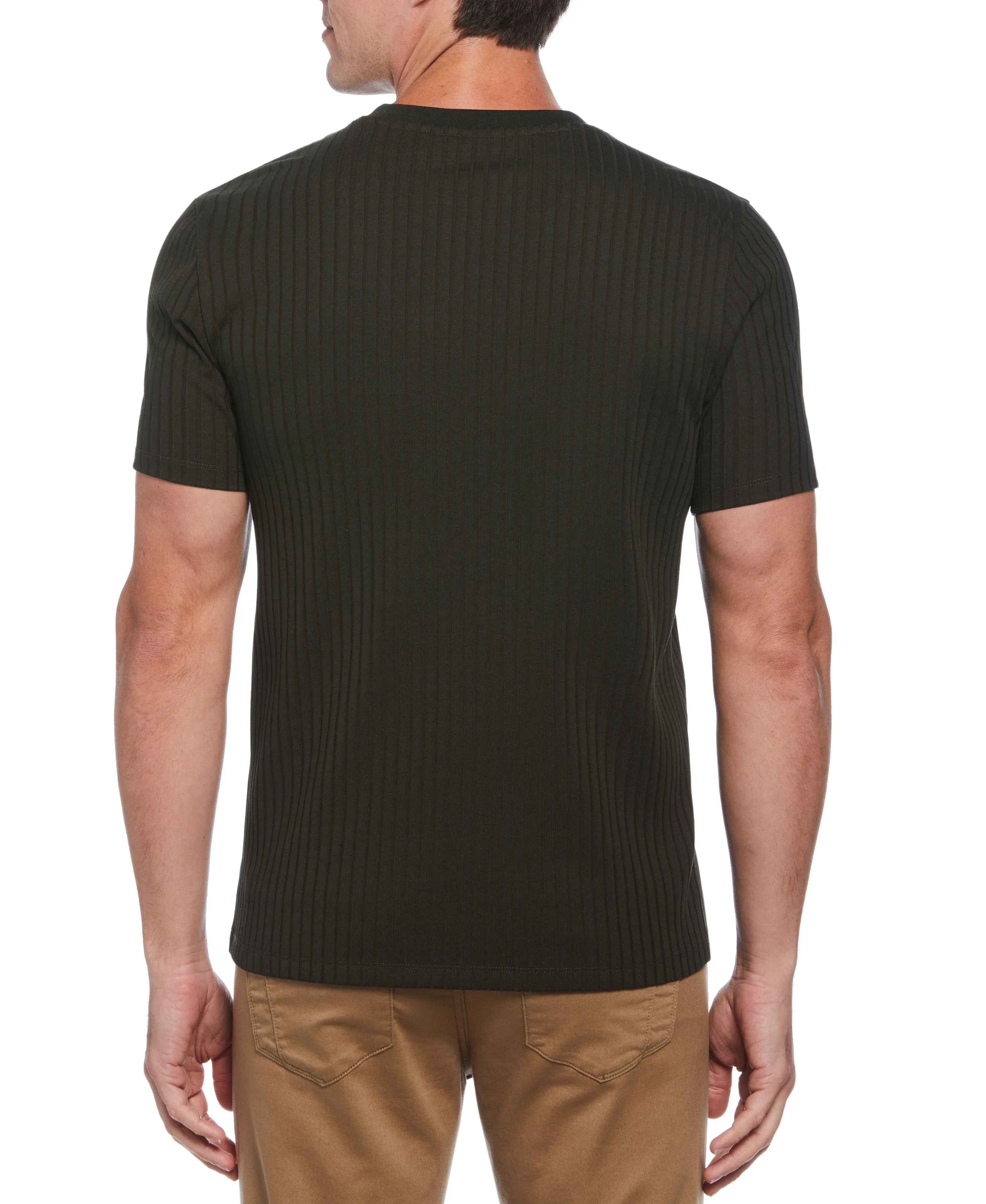 Rib Knit Crew Neck Tee sold by Perry Ellis product image thumbnail 2