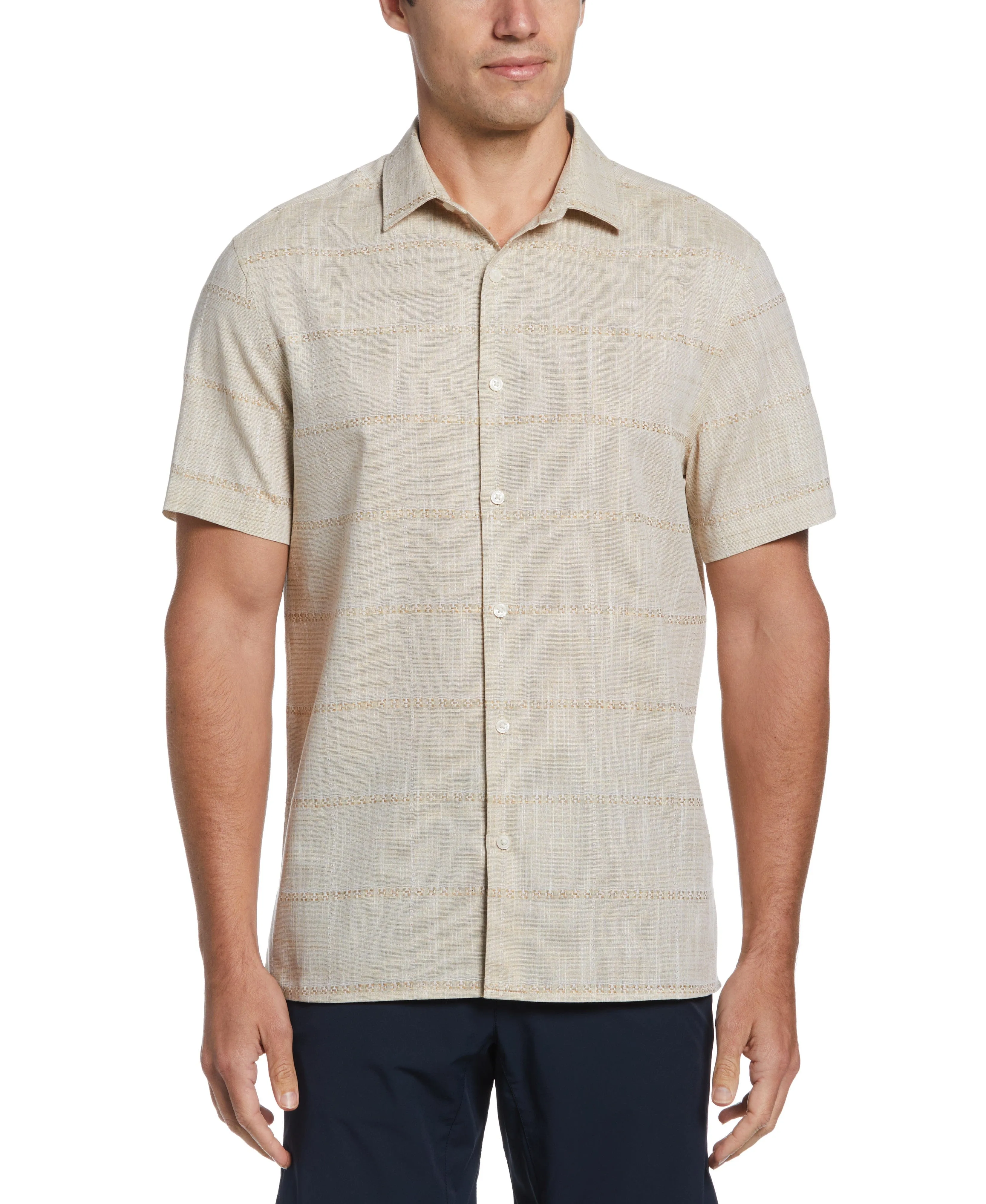 Cotton Slub Plaid Shirt sold by Perry Ellis