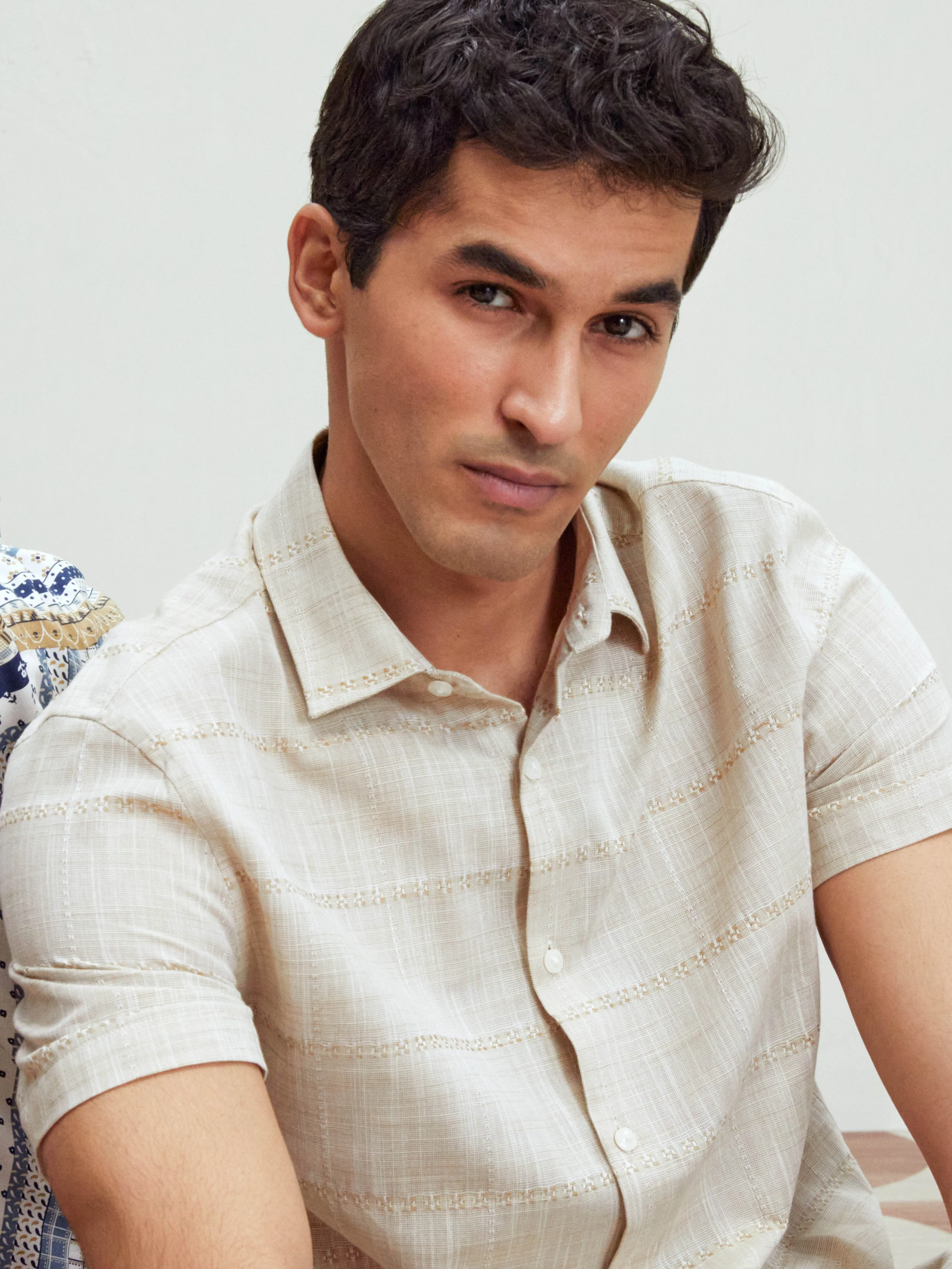 Cotton Slub Plaid Shirt sold by Perry Ellis product image thumbnail 4
