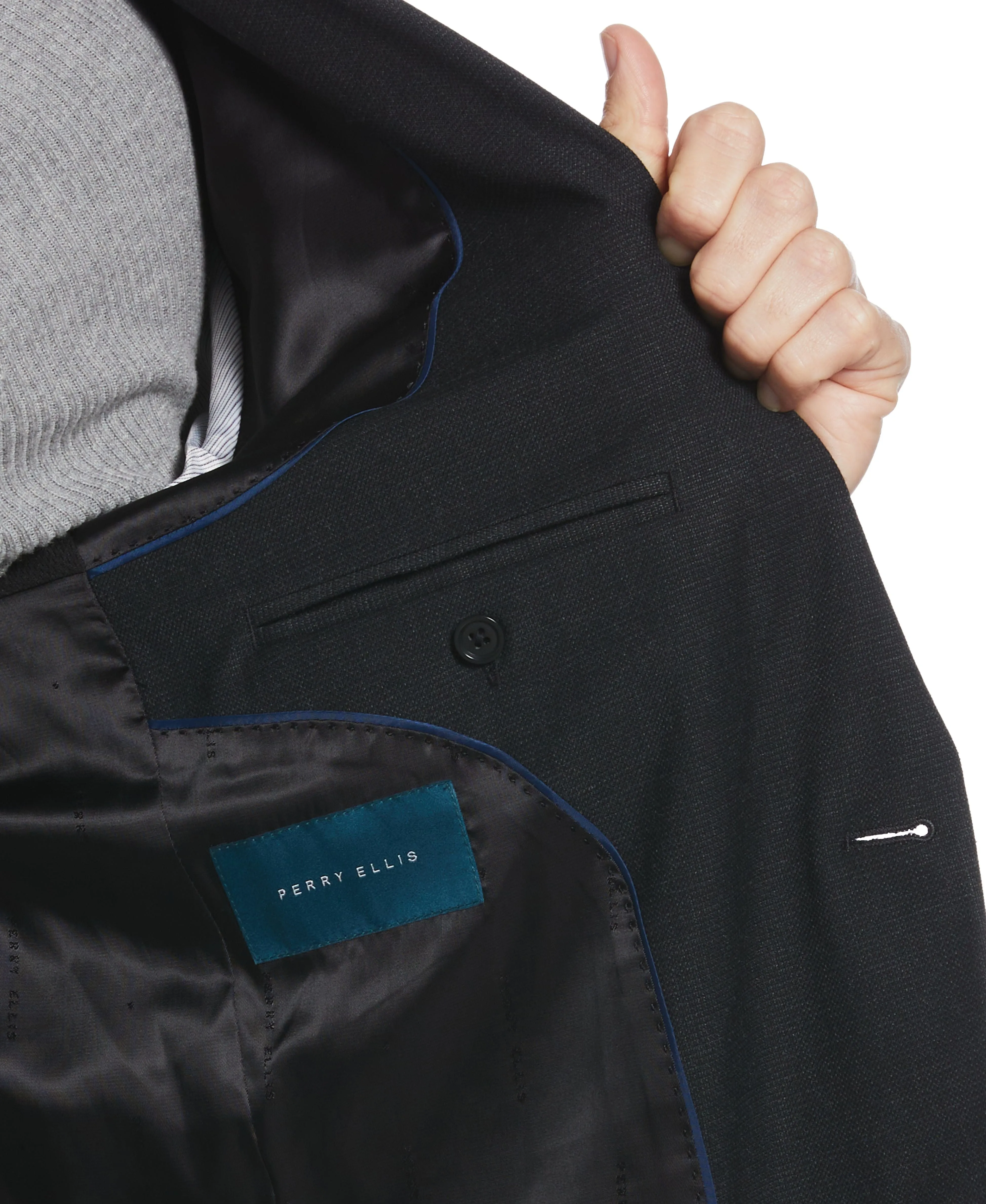 Slim Fit Black Washable Suit sold by Perry Ellis product image thumbnail 5