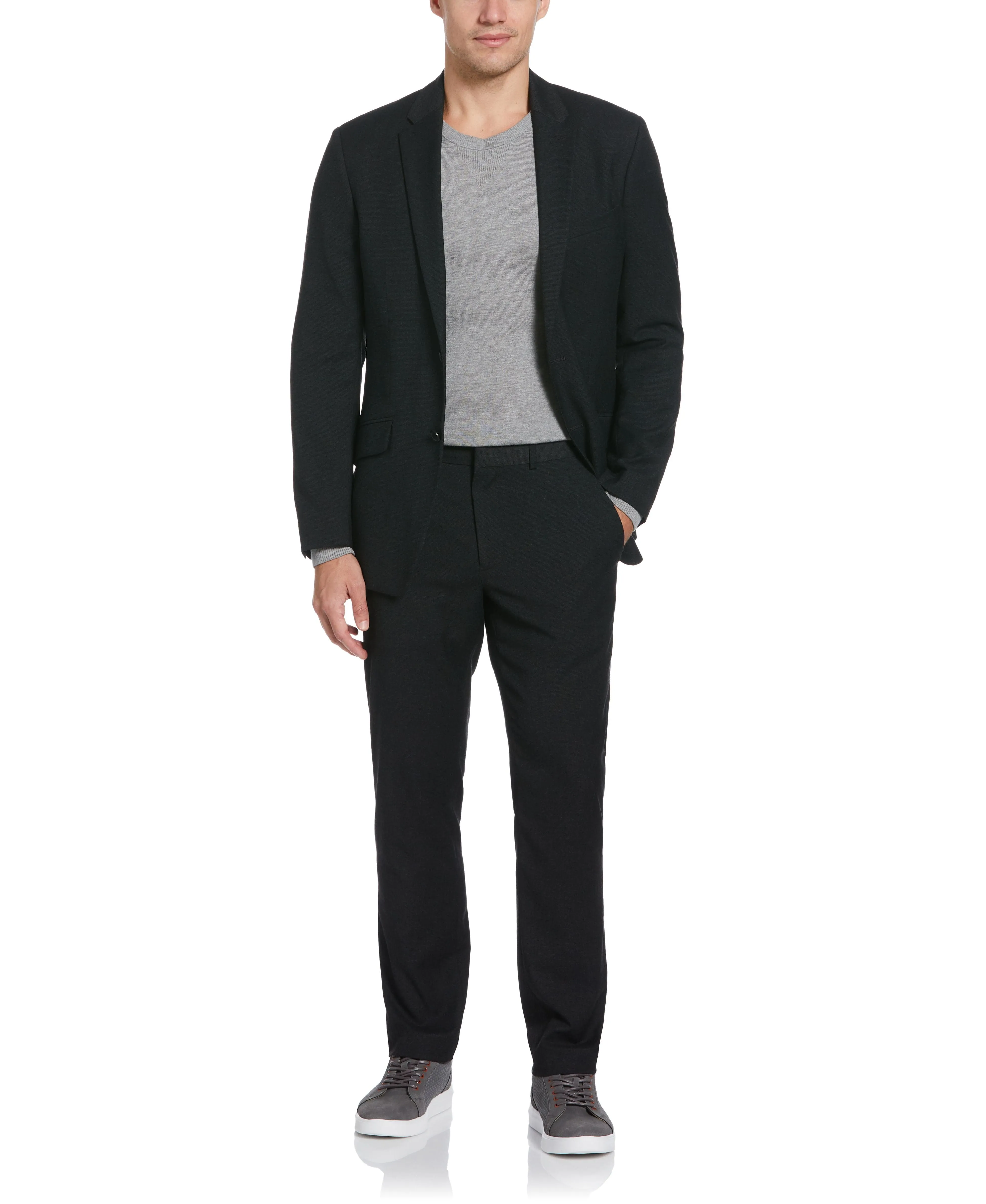 Slim Fit Black Washable Suit sold by Perry Ellis