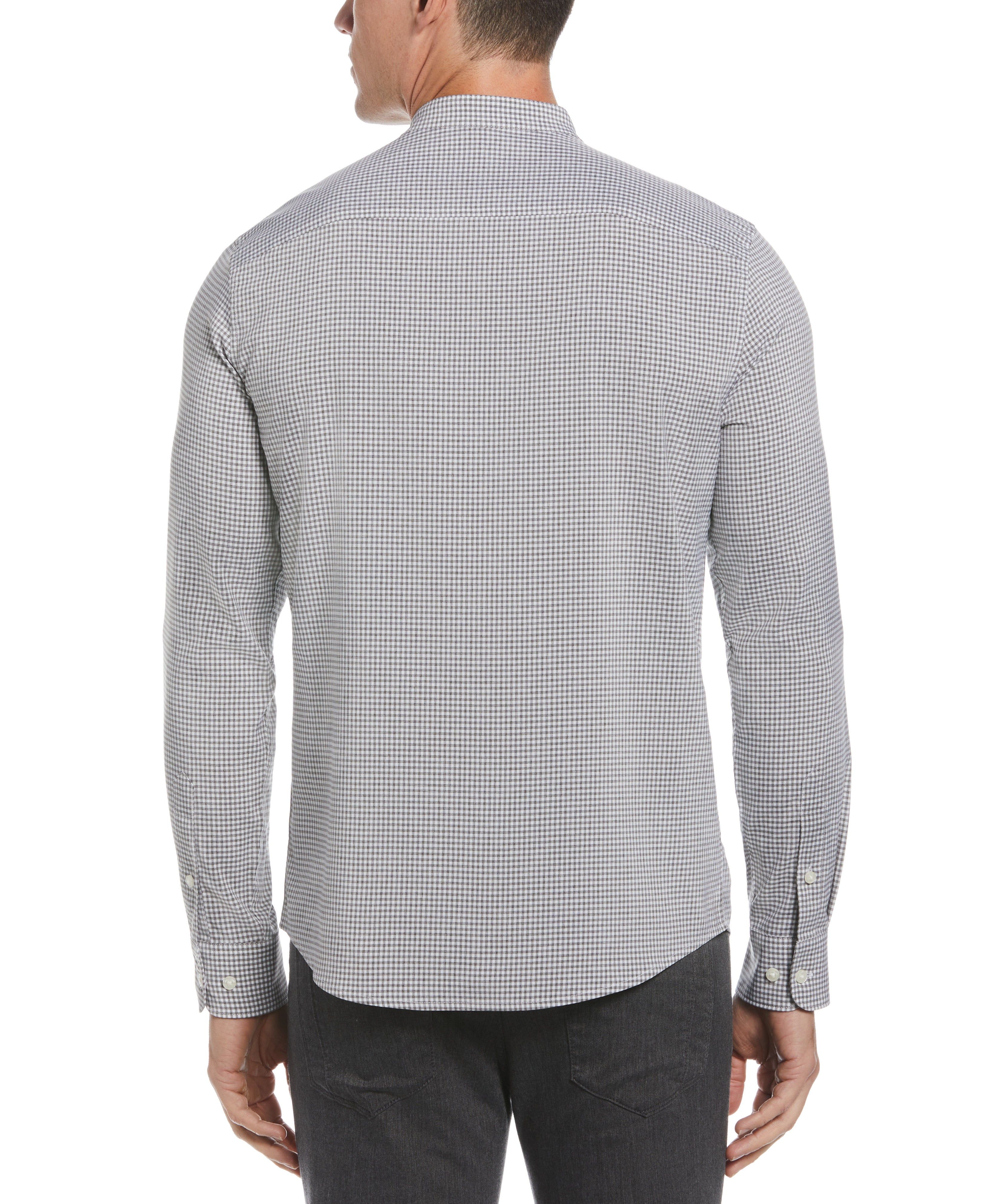 Untucked Total Stretch Slim Fit Gingham Print Shirt sold by Perry Ellis product image thumbnail 2