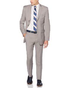 2 Piece Slim Fit Solid Beige Suit sold by Perry Ellis