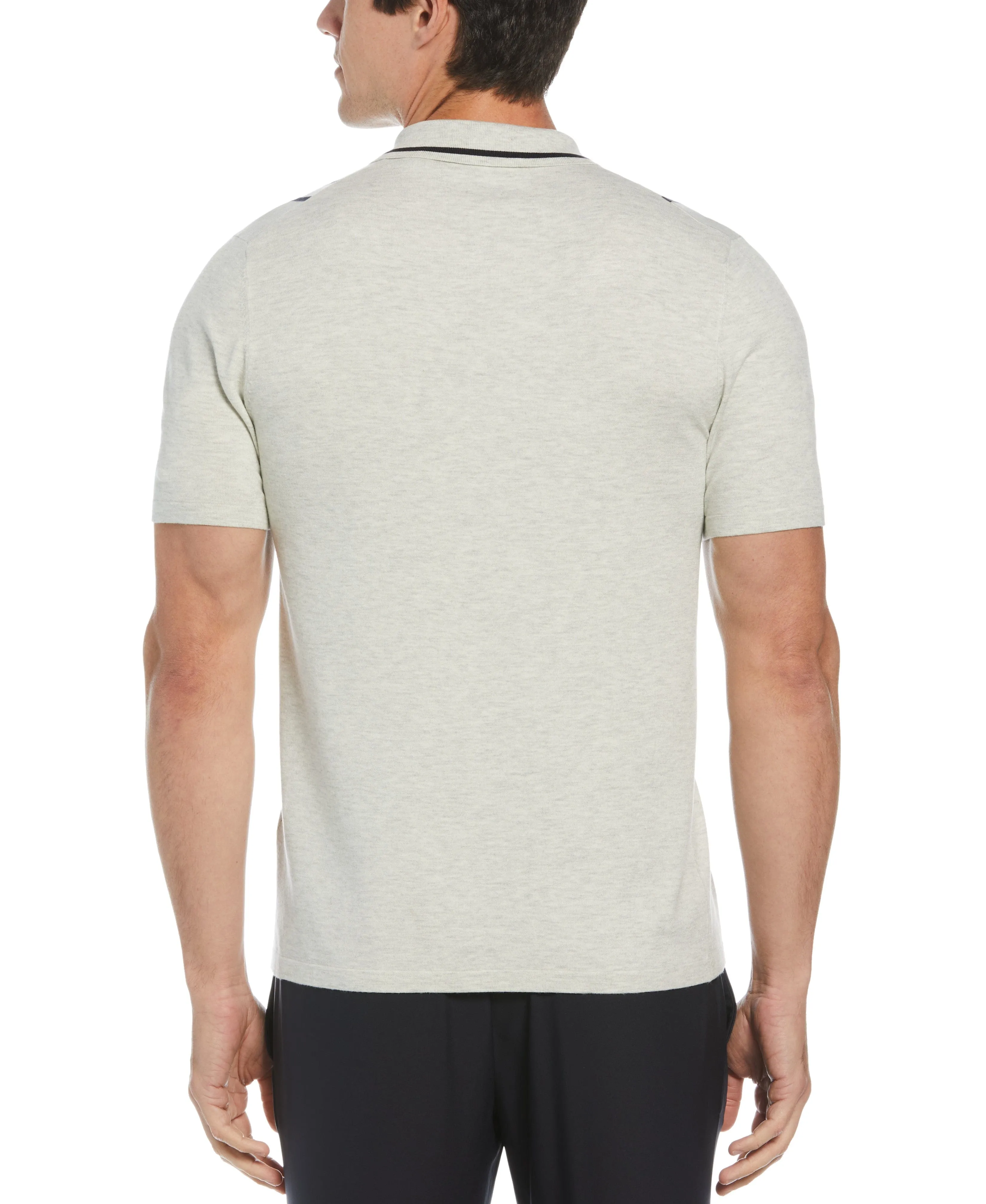 Tech Knit Vertical Stripe Zip Polo sold by Perry Ellis product image thumbnail 2