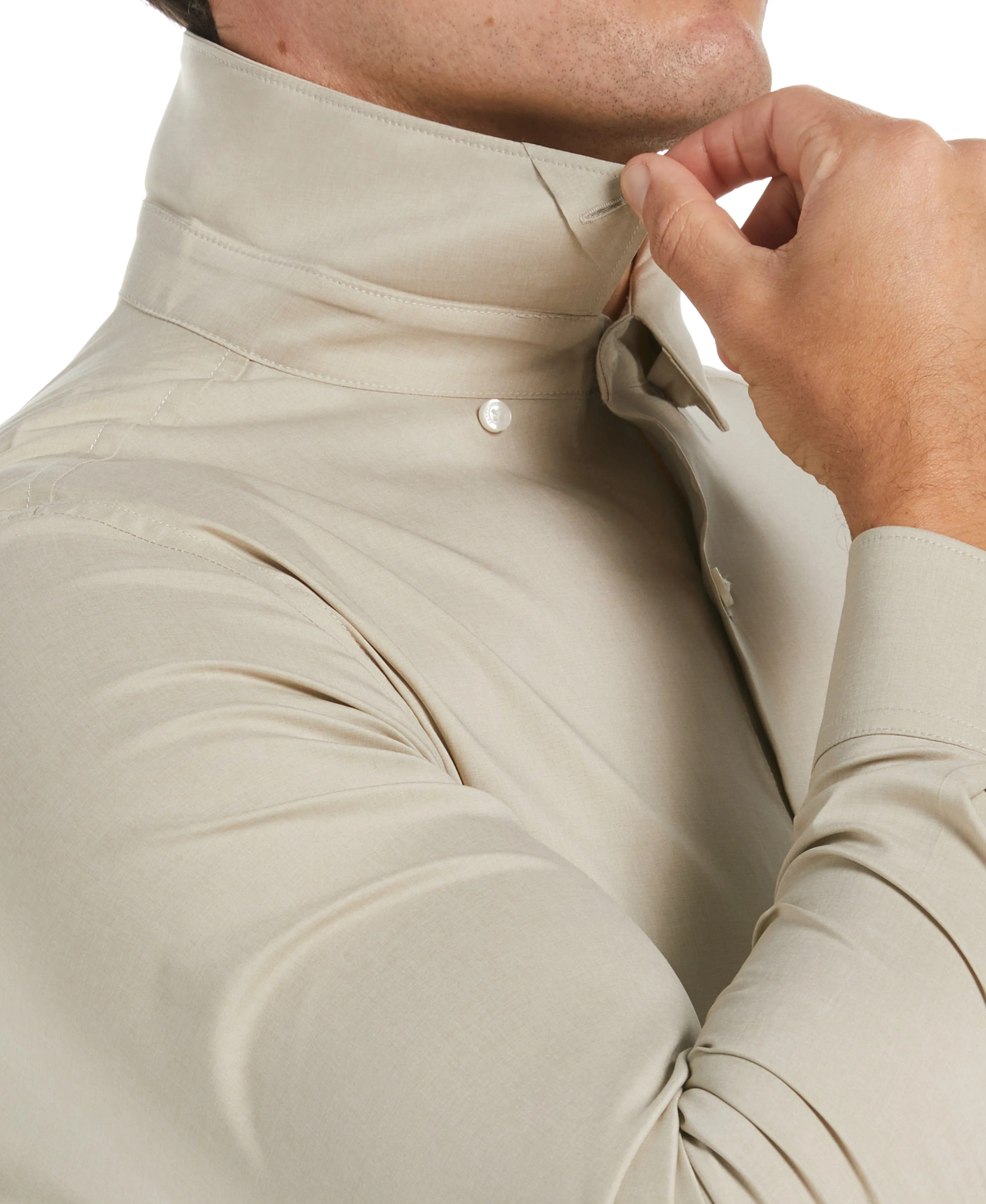 Tall Total Stretch Slim Fit Heather Shirt sold by Perry Ellis product image thumbnail 4