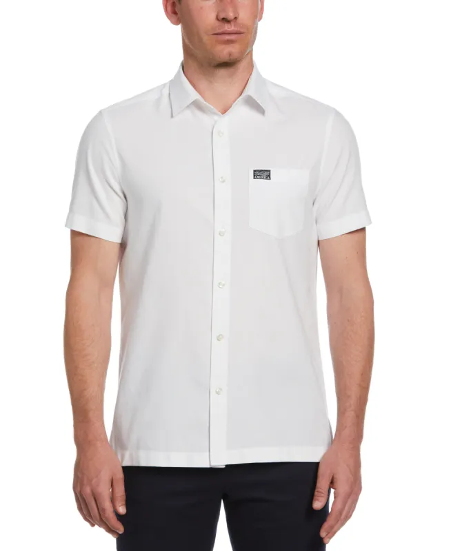 Short Sleeve Solid Oxford Shirt sold by Perry Ellis