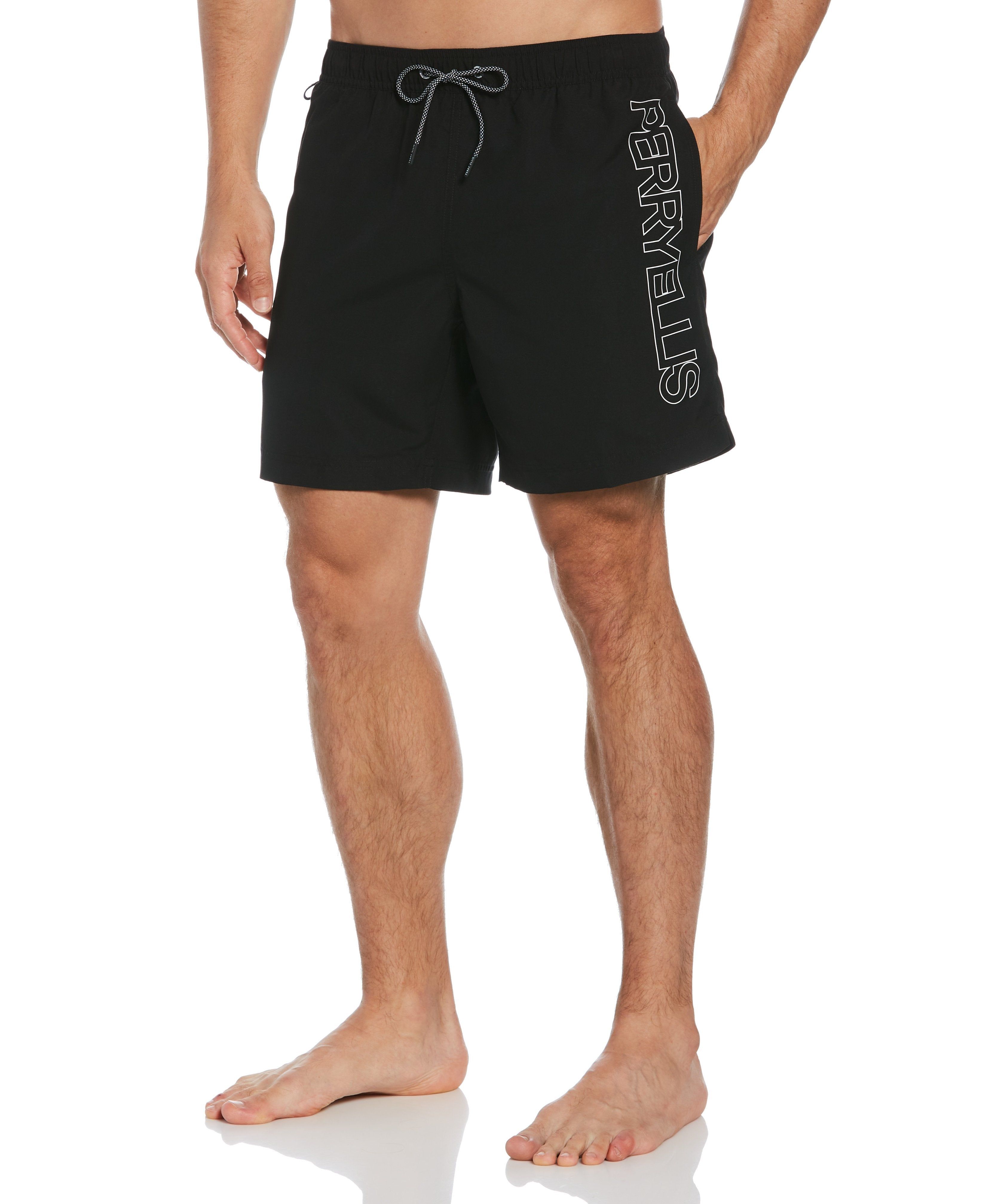 Logo Print Swim Short sold by Perry Ellis
