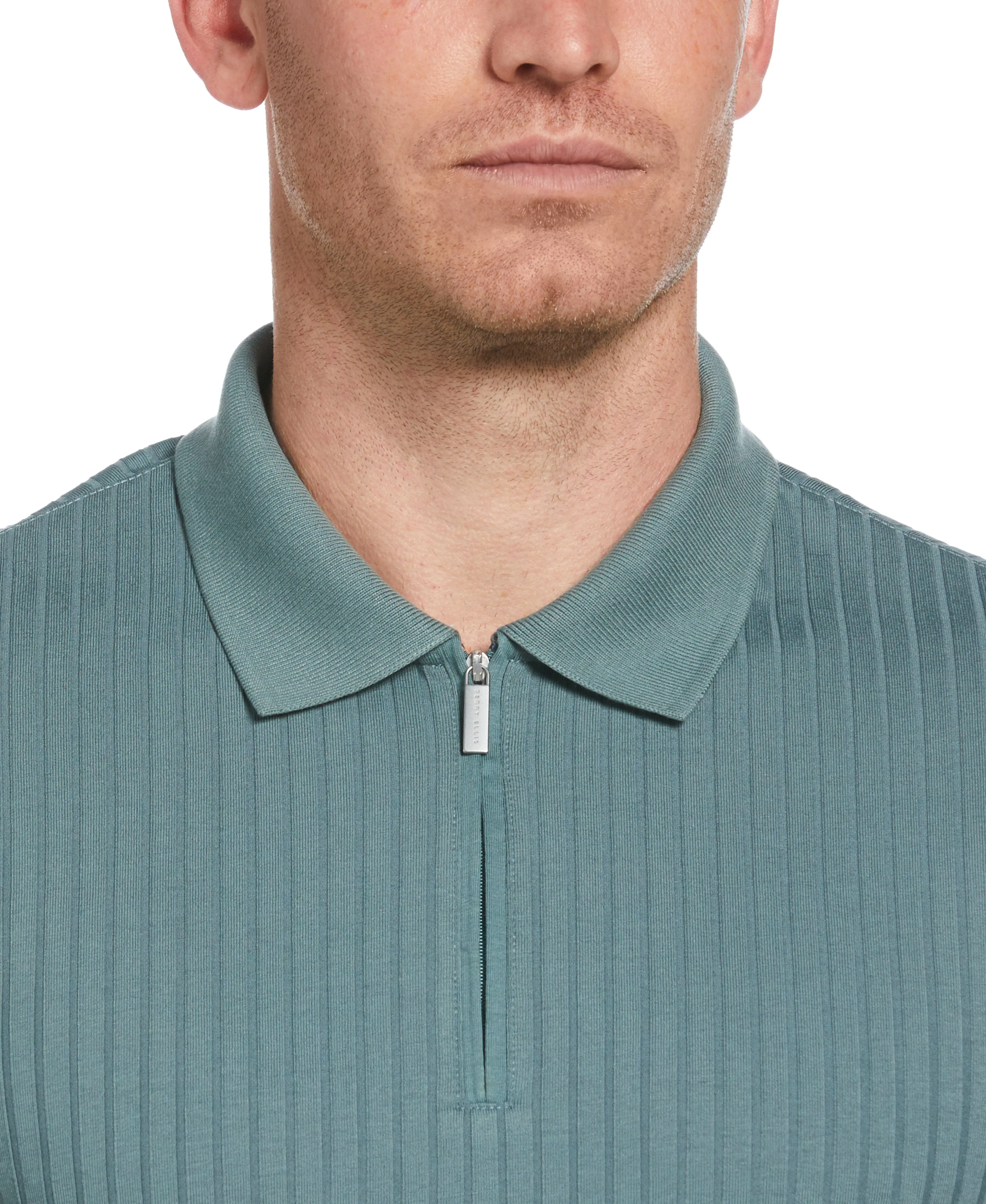 Quarter Zip Ribbed Polo sold by Perry Ellis product image thumbnail 3