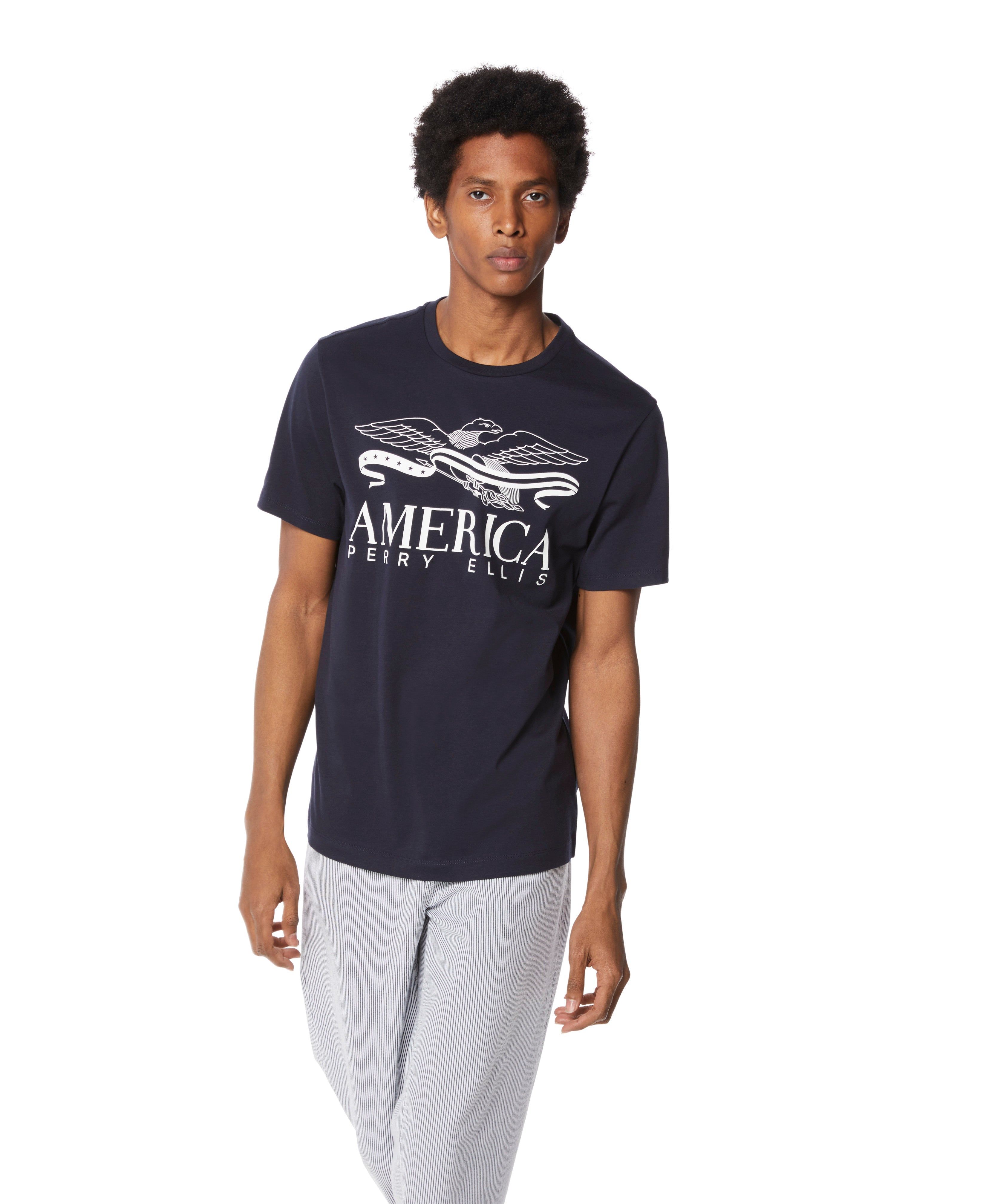 Eagle Print Tee sold by Perry Ellis