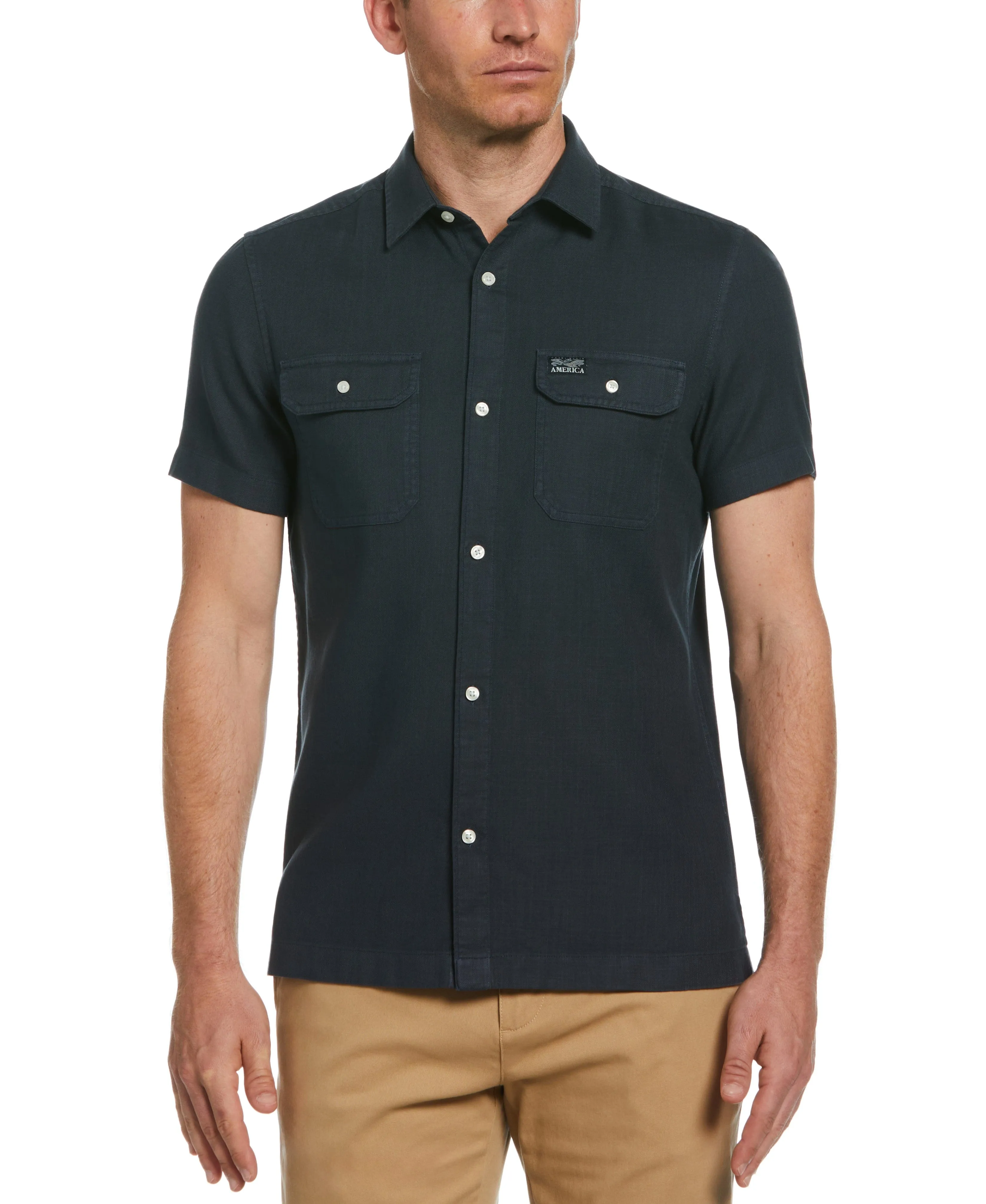 Cotton Slub Twill Shirt sold by Perry Ellis
