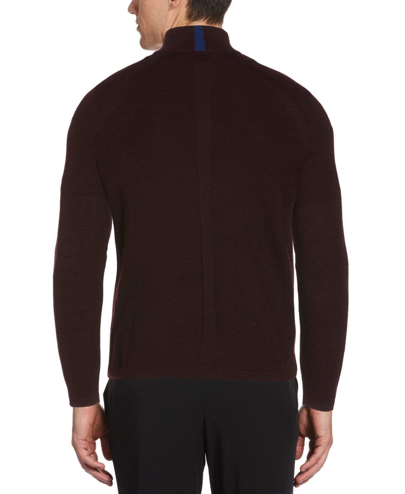 Big & Tall Textured Merino Blend Quarter Zip Sweater sold by Perry Ellis product image thumbnail 2