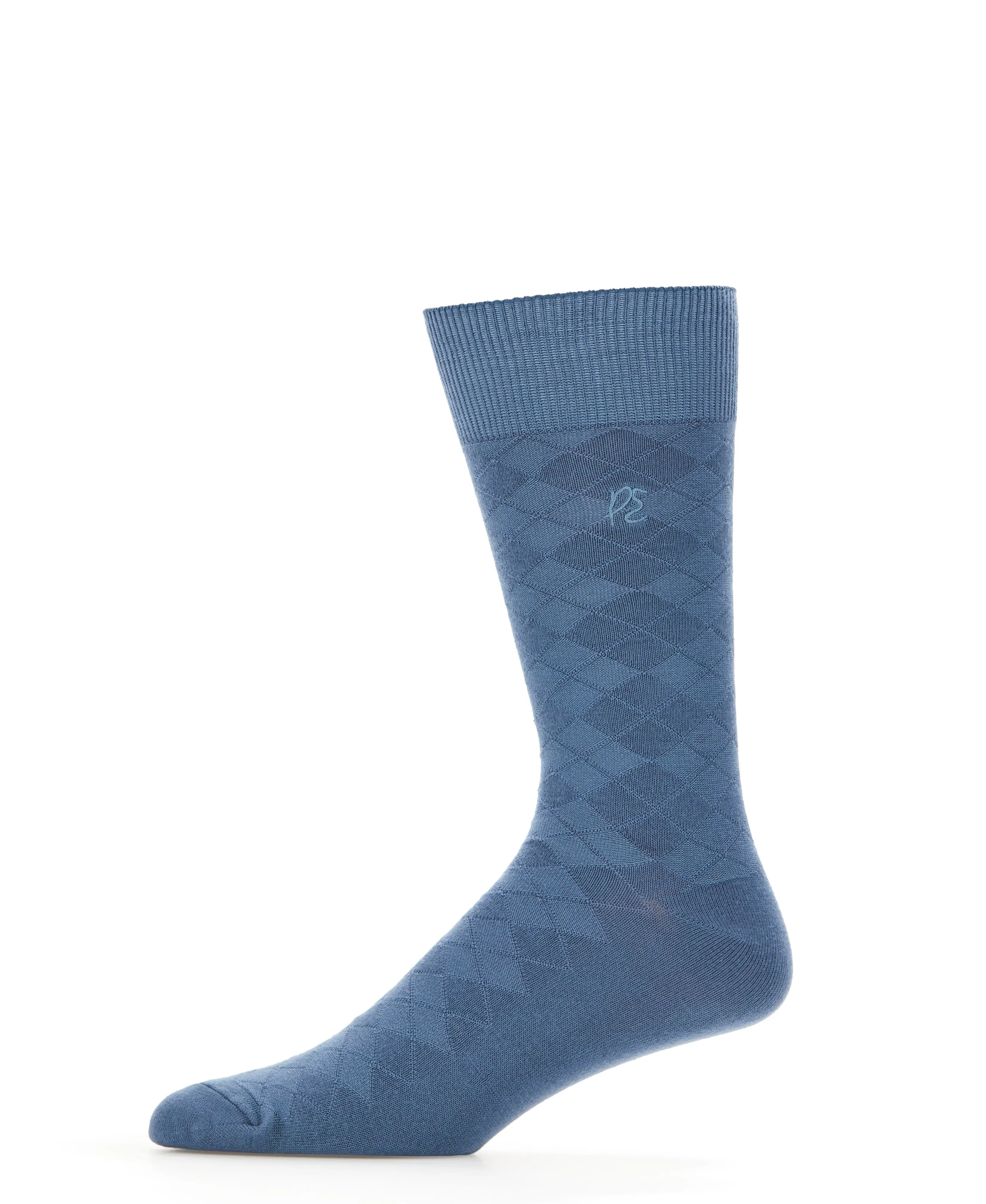 Diamond Stitch Logo Socks sold by Perry Ellis