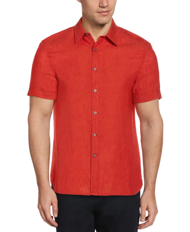 Solid Linen Shirt sold by Perry Ellis