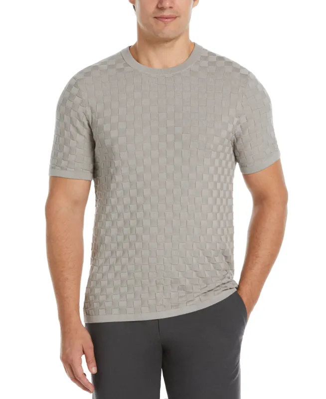 Square Pattern Crew Neck Sweater Tee sold by Perry Ellis
