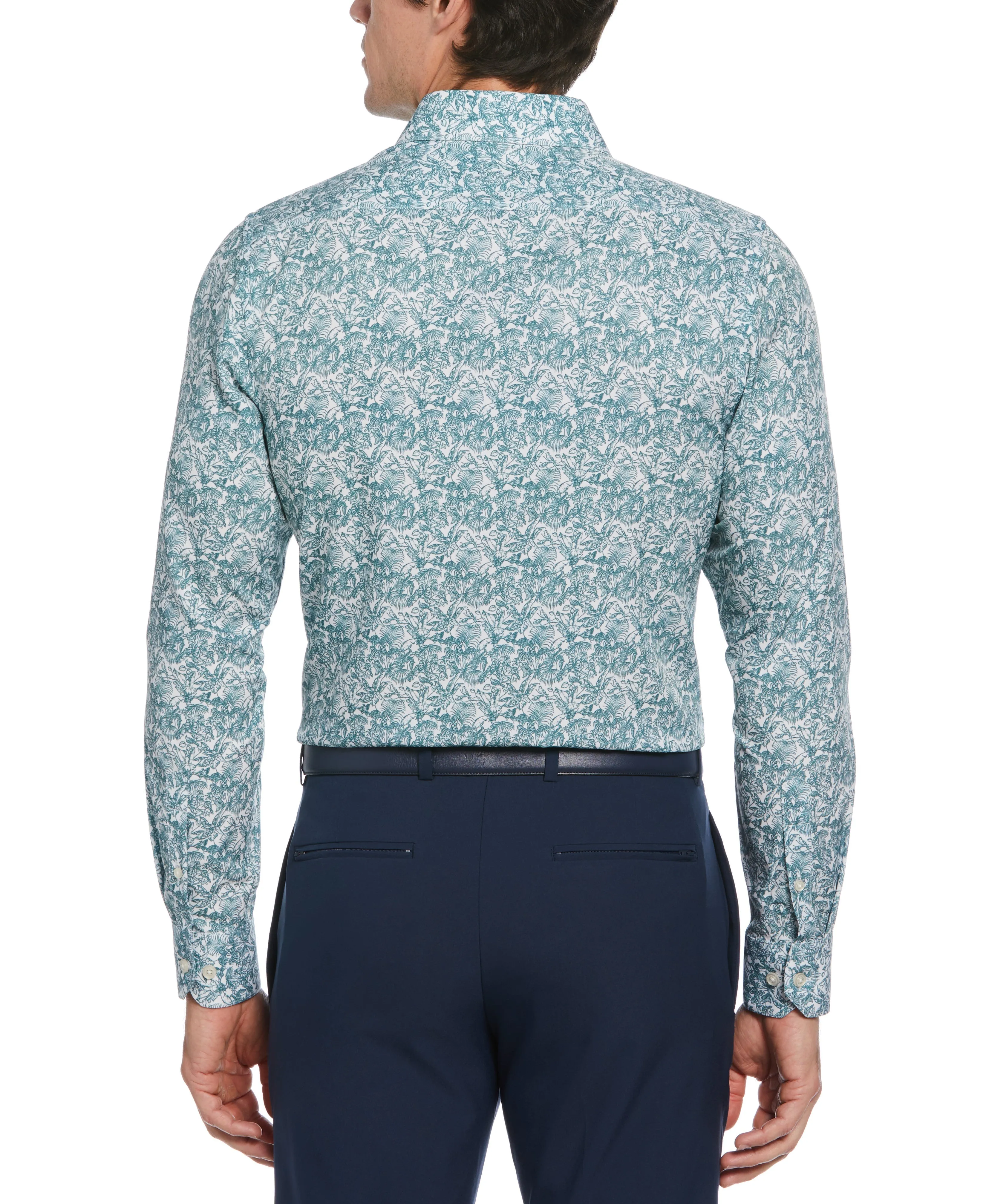 Slim Fit Total Stretch Floral Print Shirt sold by Perry Ellis product image thumbnail 2