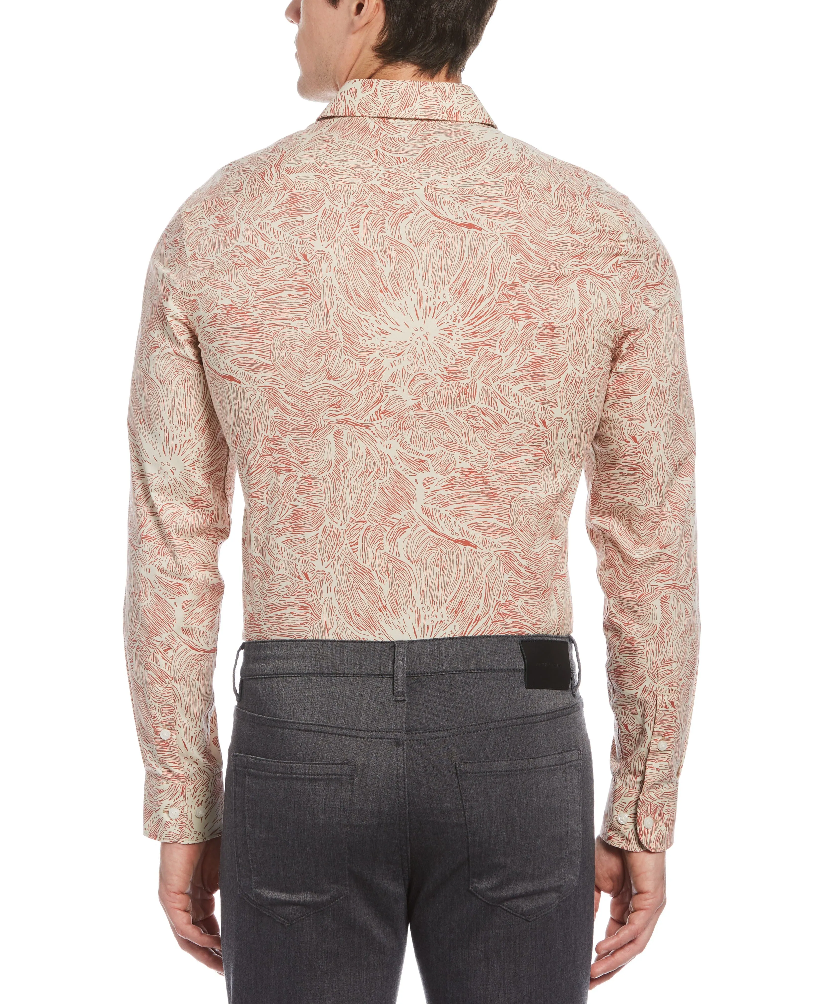 Big & Tall Sketch Print Stretch Shirt sold by Perry Ellis product image thumbnail 2