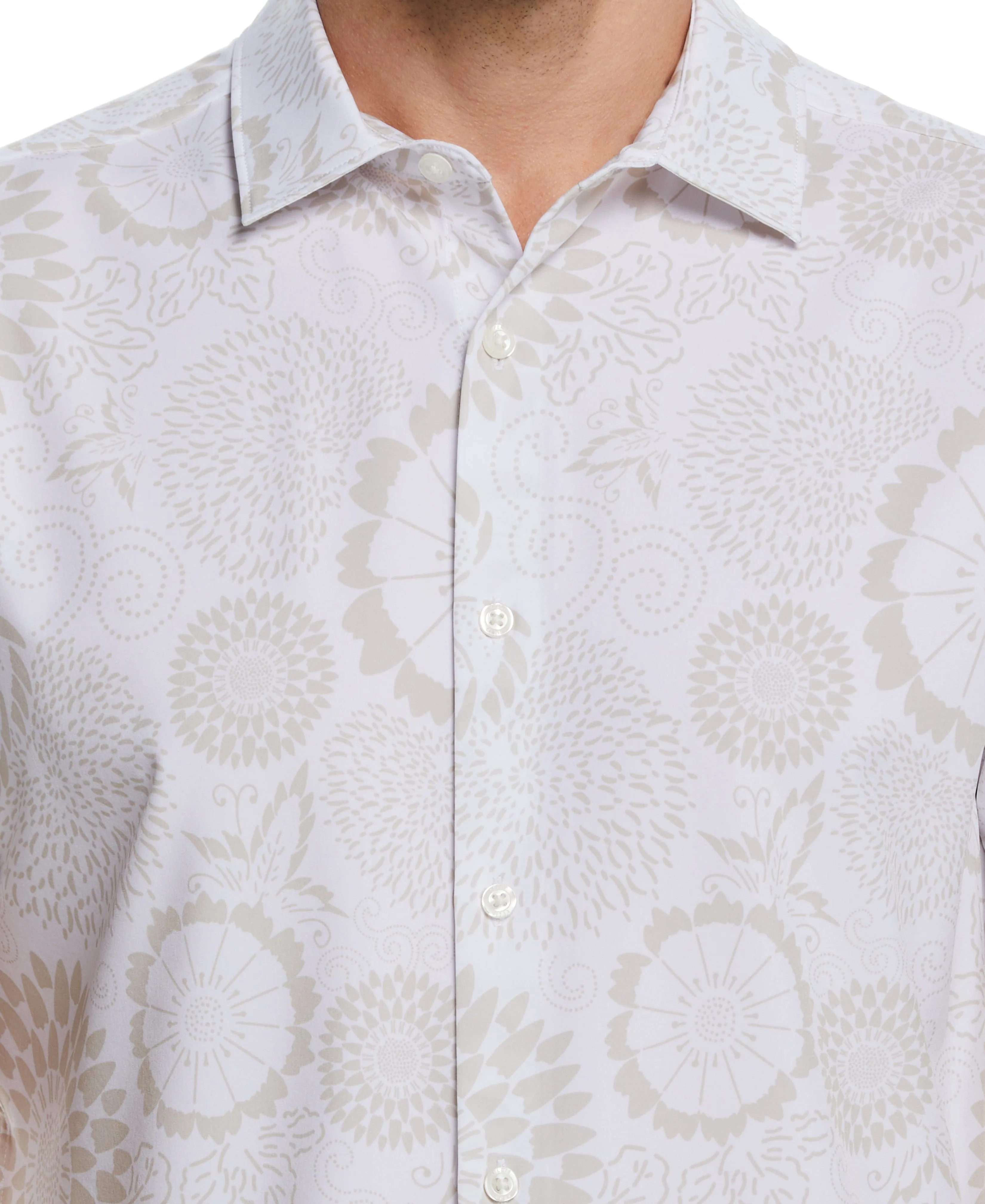 Total Stretch Tonal Floral Print Shirt sold by Perry Ellis product image thumbnail 3