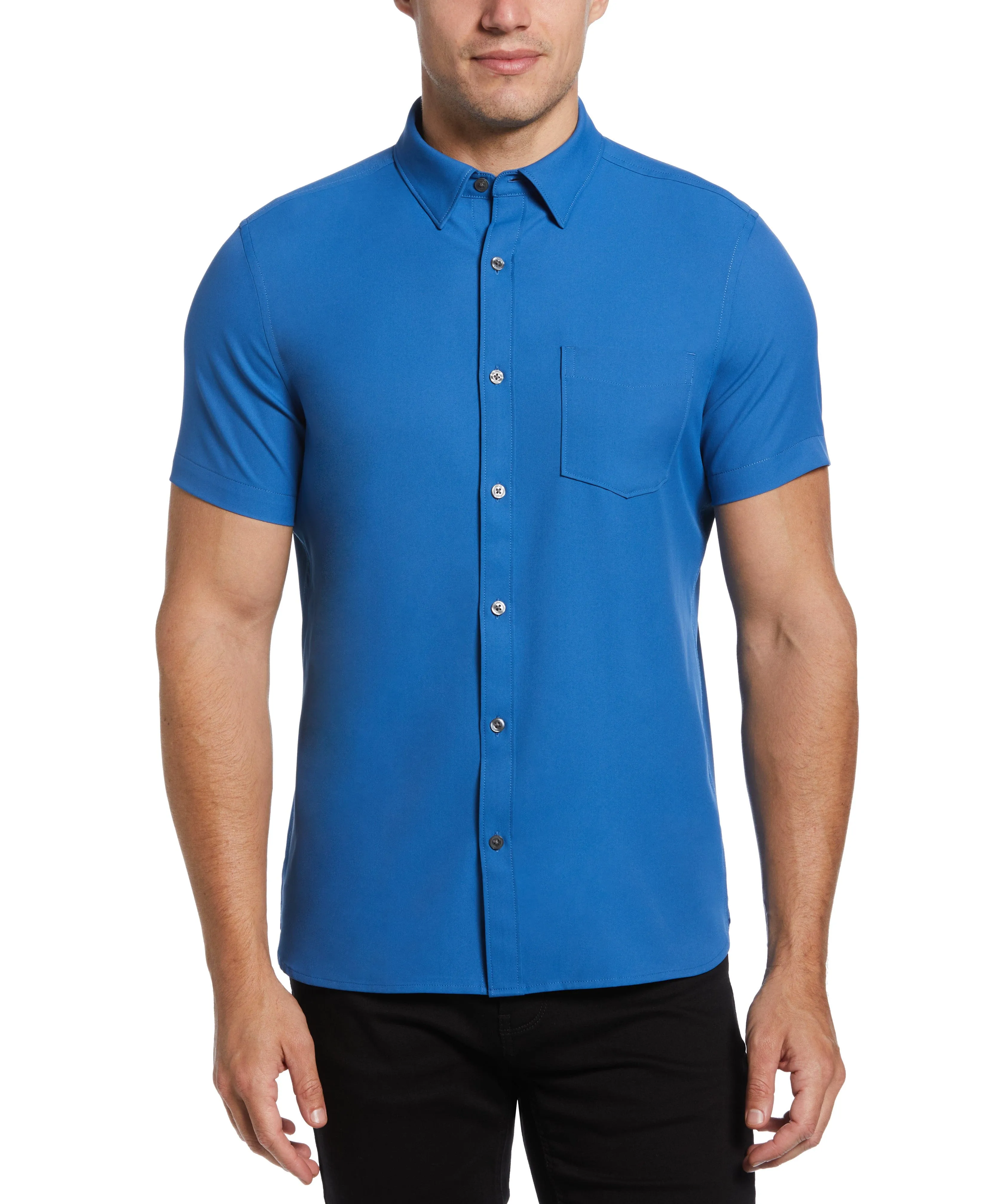 Total Stretch Slim Fit Solid Shirt sold by Perry Ellis