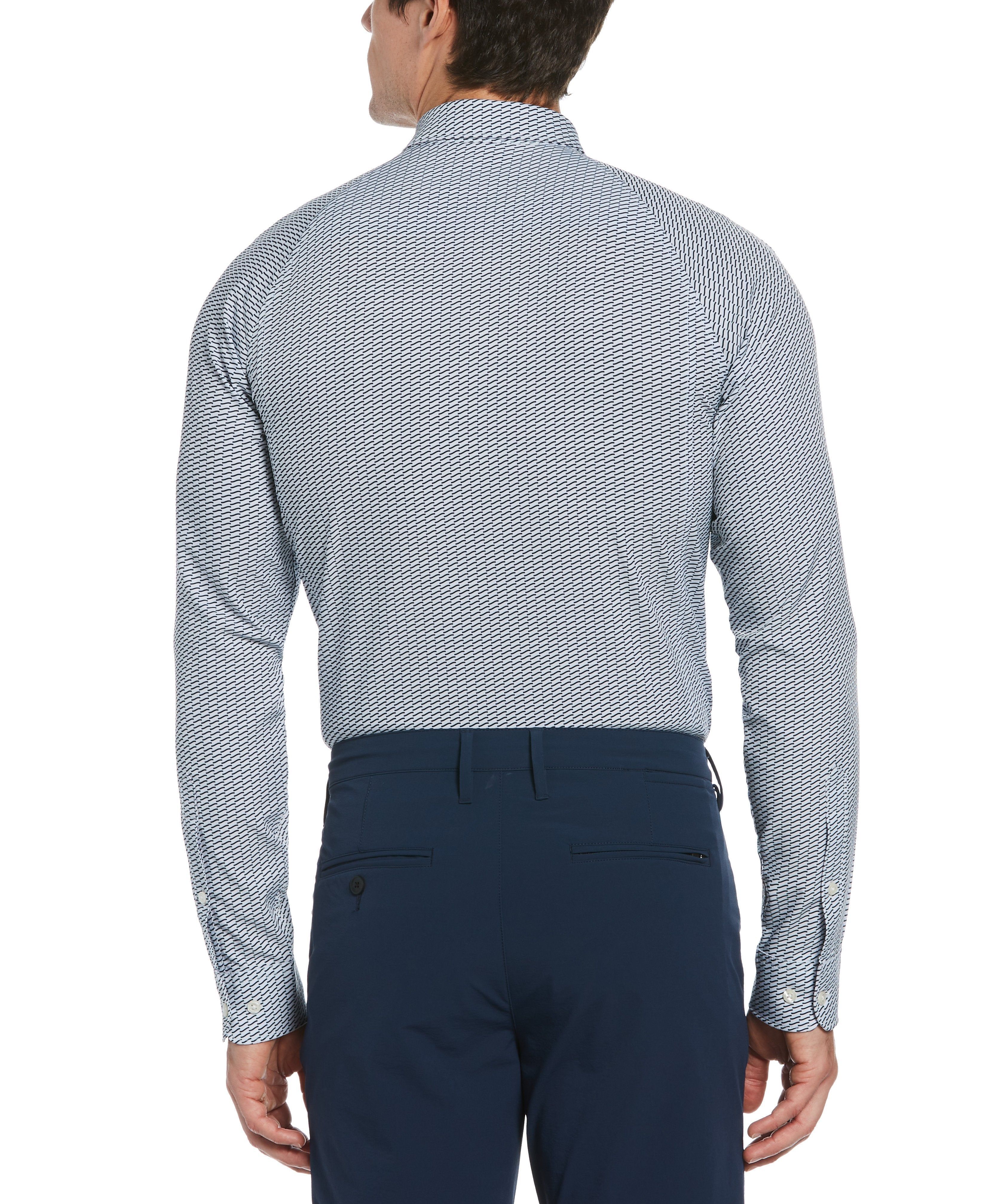 Slim Fit Wave Geo Print Stretch Shirt sold by Perry Ellis product image thumbnail 3