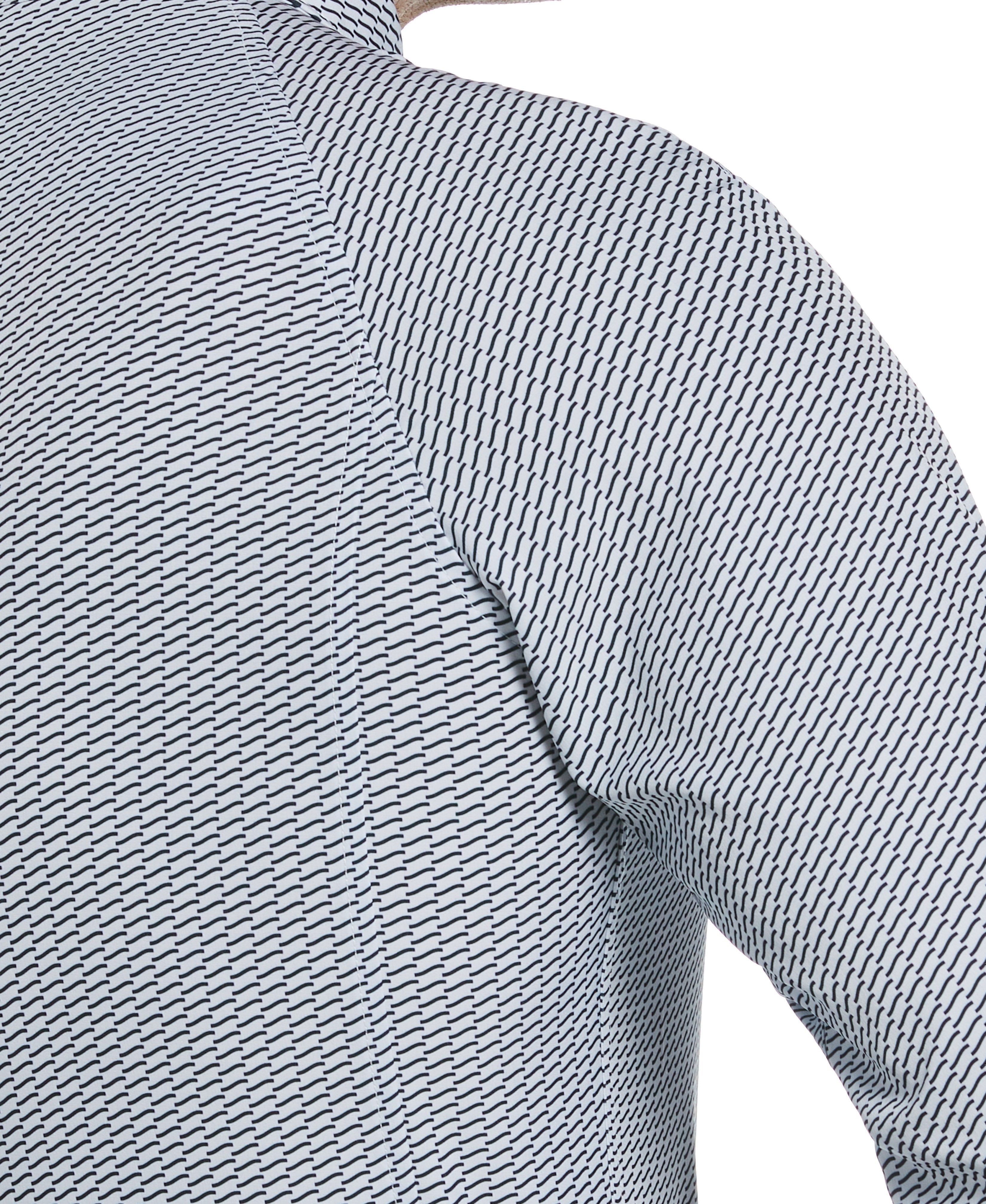 Slim Fit Wave Geo Print Stretch Shirt sold by Perry Ellis product image thumbnail 4