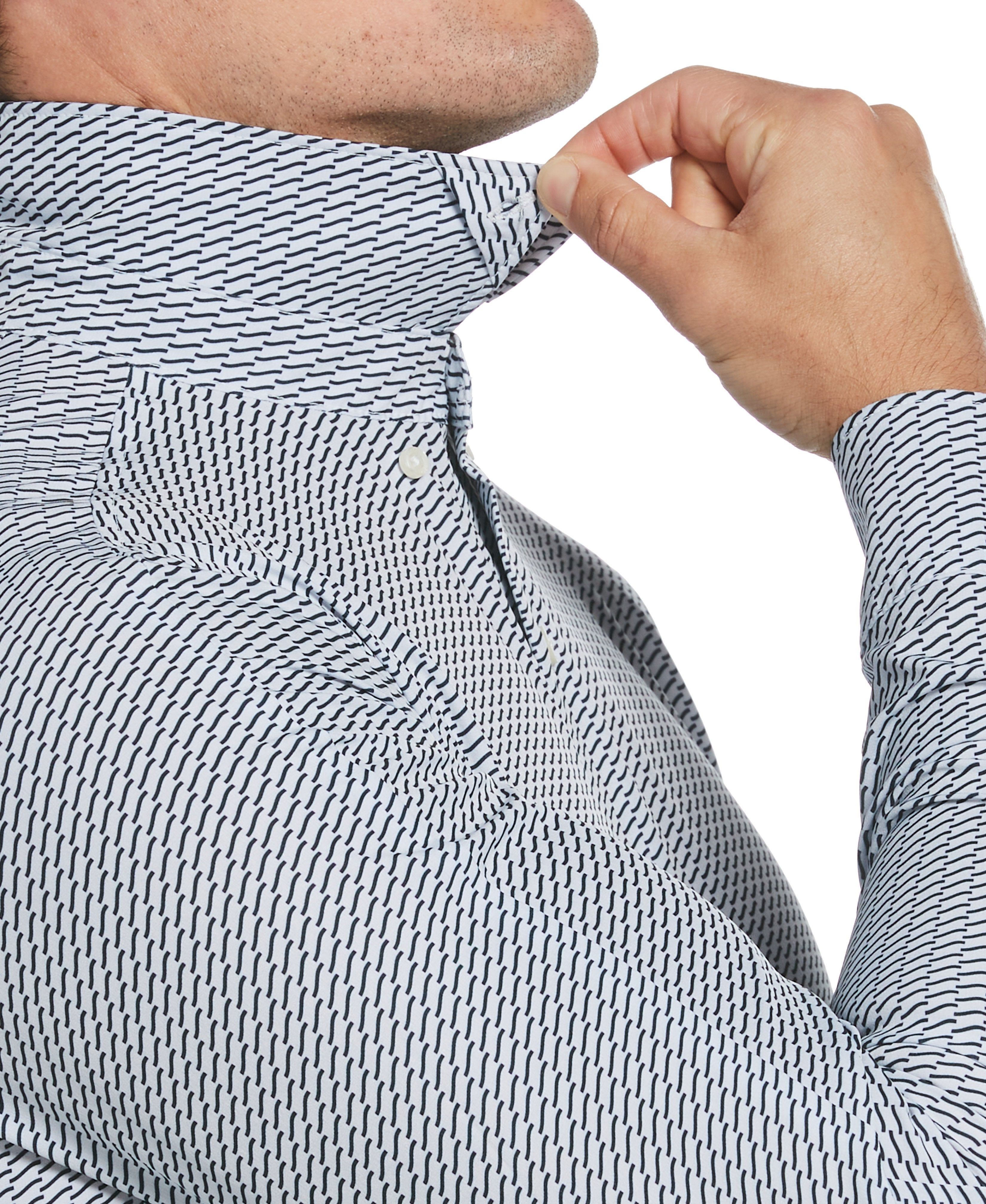 Slim Fit Wave Geo Print Stretch Shirt sold by Perry Ellis product image thumbnail 2