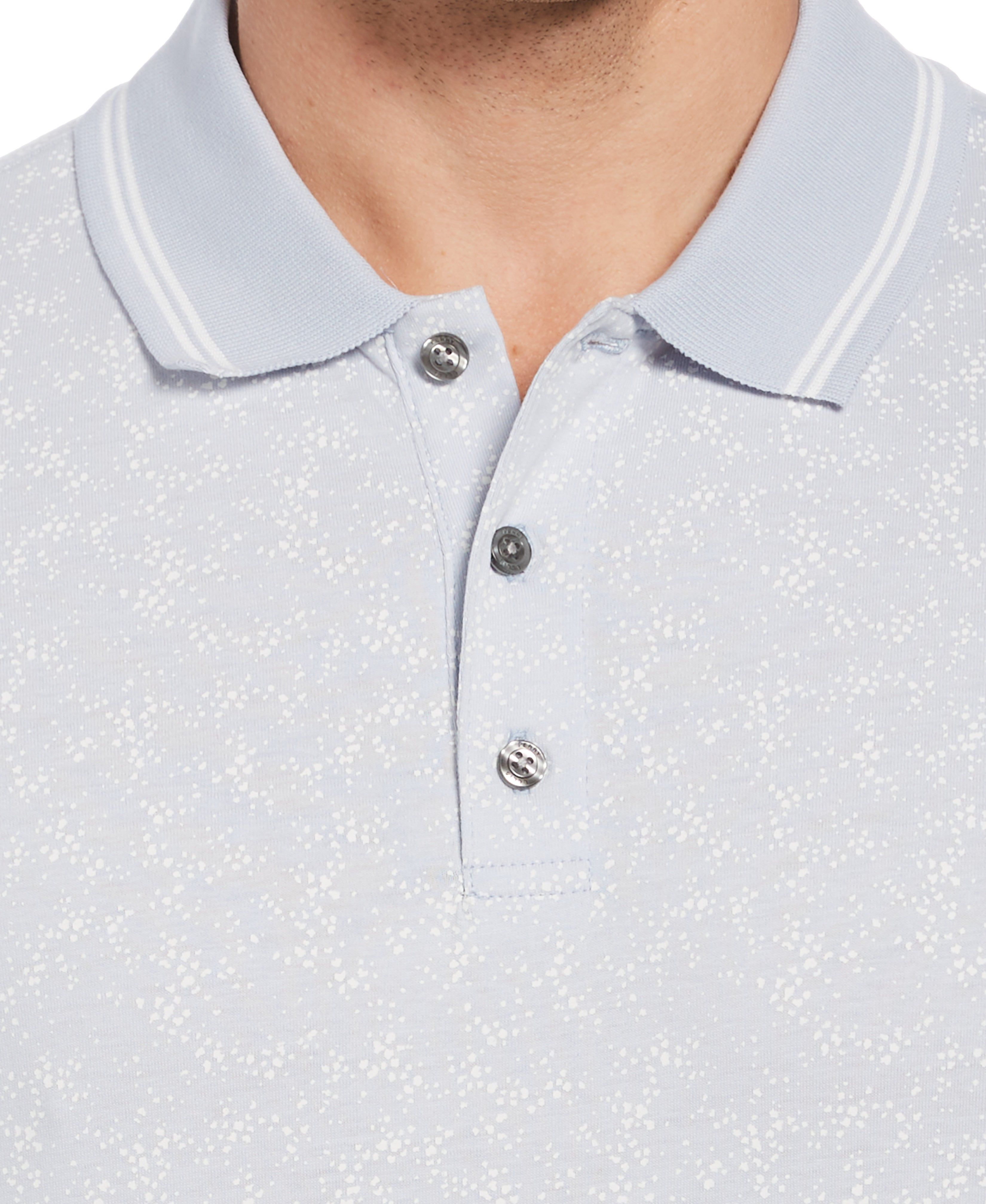 Big & Tall Pima Cotton Blend Ditsy Floral Print Polo sold by Perry Ellis product image thumbnail 3